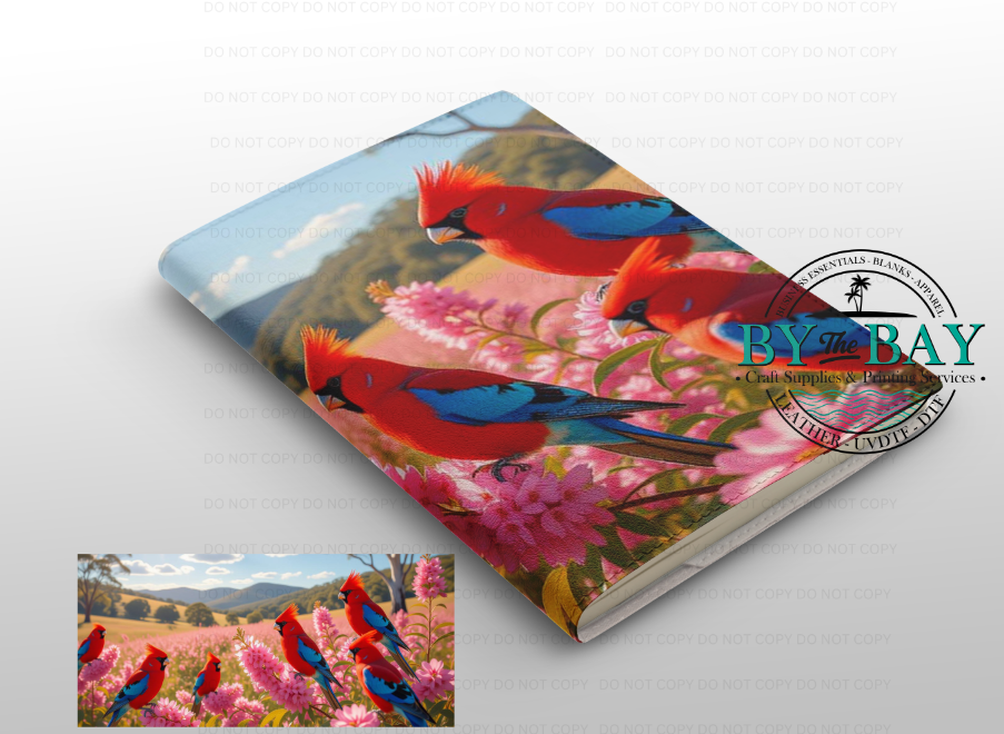 Crimson Rosellas (Ready made & DIY Notepad options available)