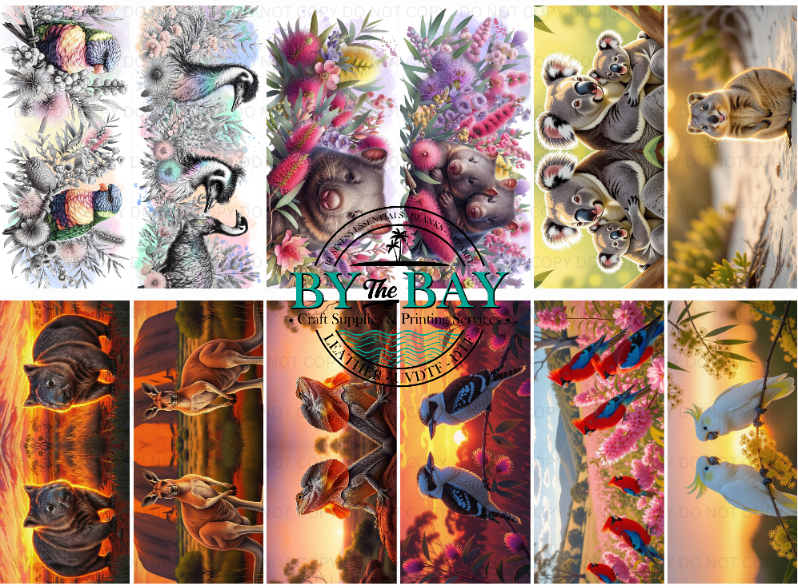 Australian Notepad Covers DIY 1m - Pre-designed 1m Faux Leather/Vinyl Gang Sheet