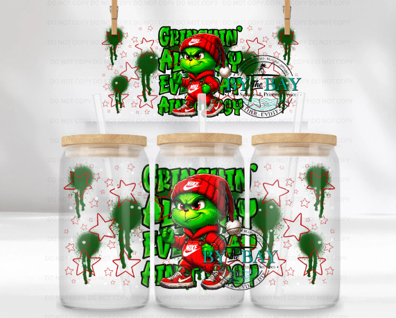 Grinchin Boy 16oz UVDTF Wrap