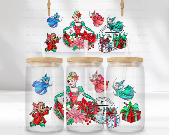 Princess C Xmas 16oz UVDTF Wrap