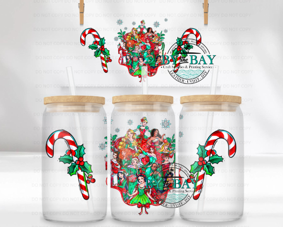 Princesses Xmas 2 16oz UVDTF Wrap