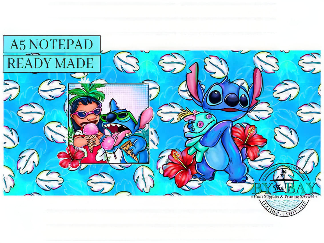 Stitch #2 - Ready made notepad Cover (Notepad & Pocket options available)
