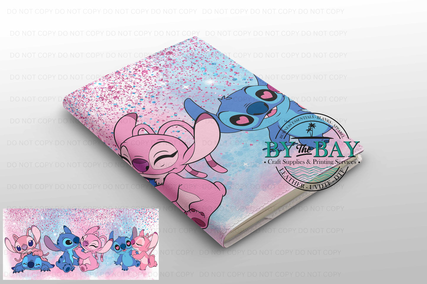 Blue & Pink Alien - Ready made notepad Cover (Notepad & Pocket options available)