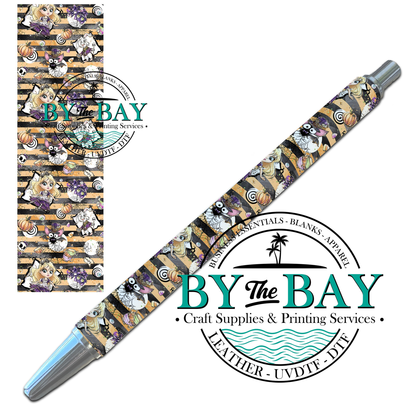 Stripe Whimsical Alice UVDTF Pen Wrap