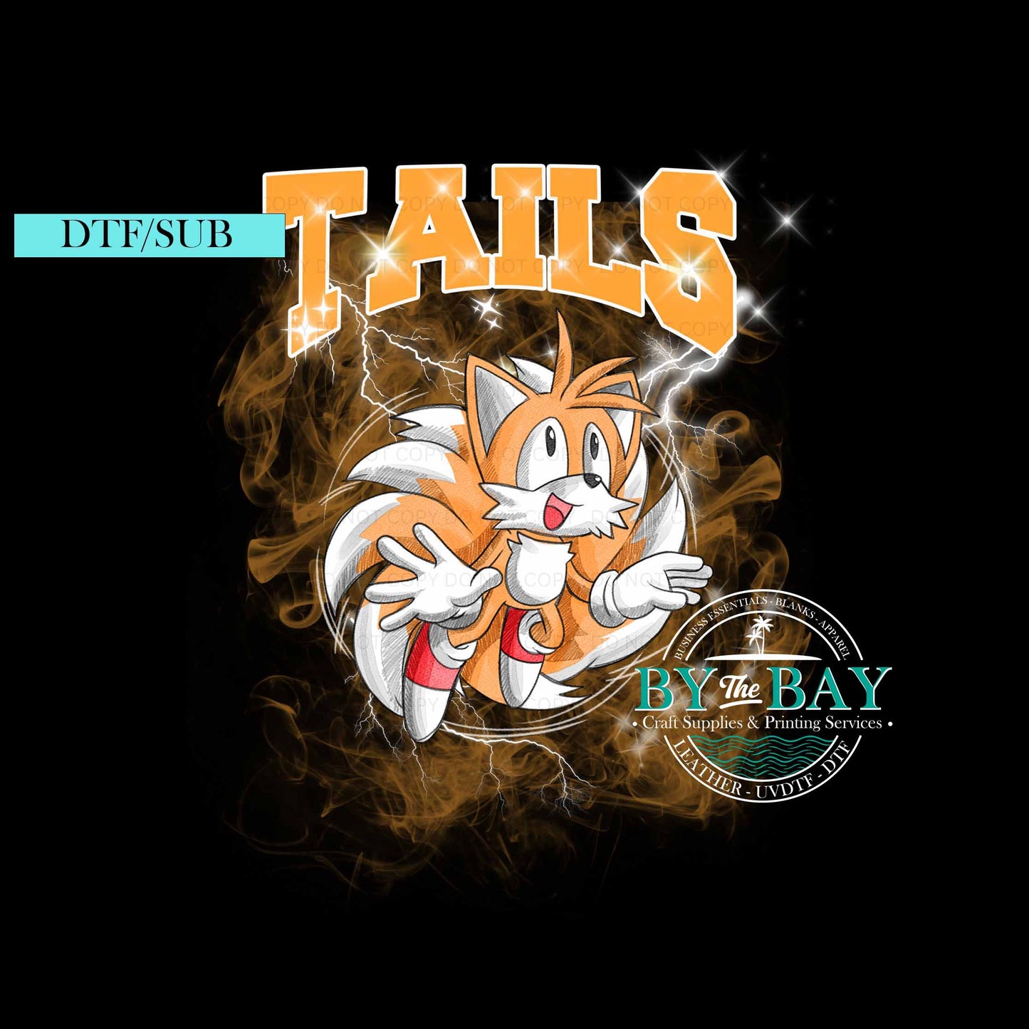 Tails Half Tone Print