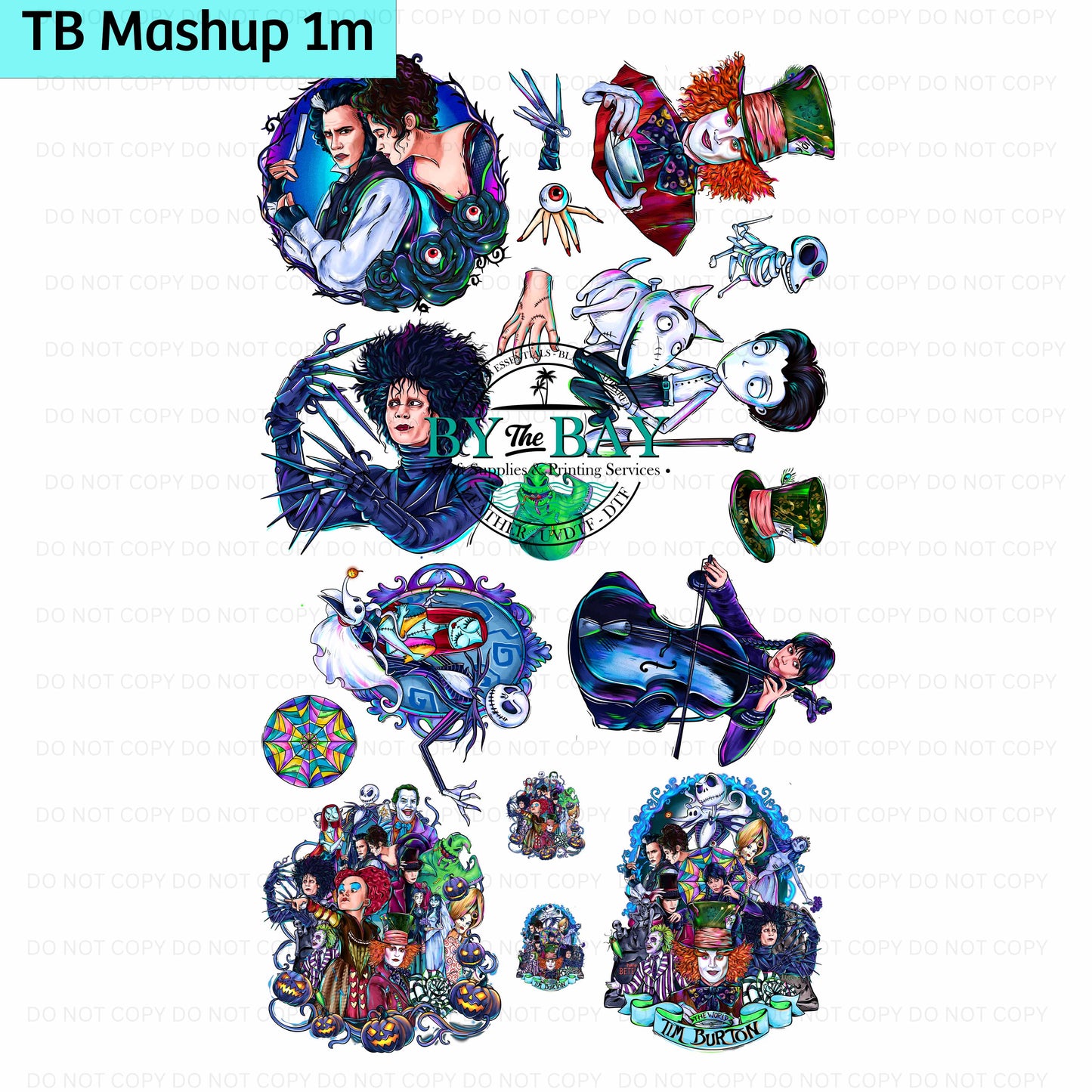 TB Mashup Pre-designed 1m DTF Gang Sheet