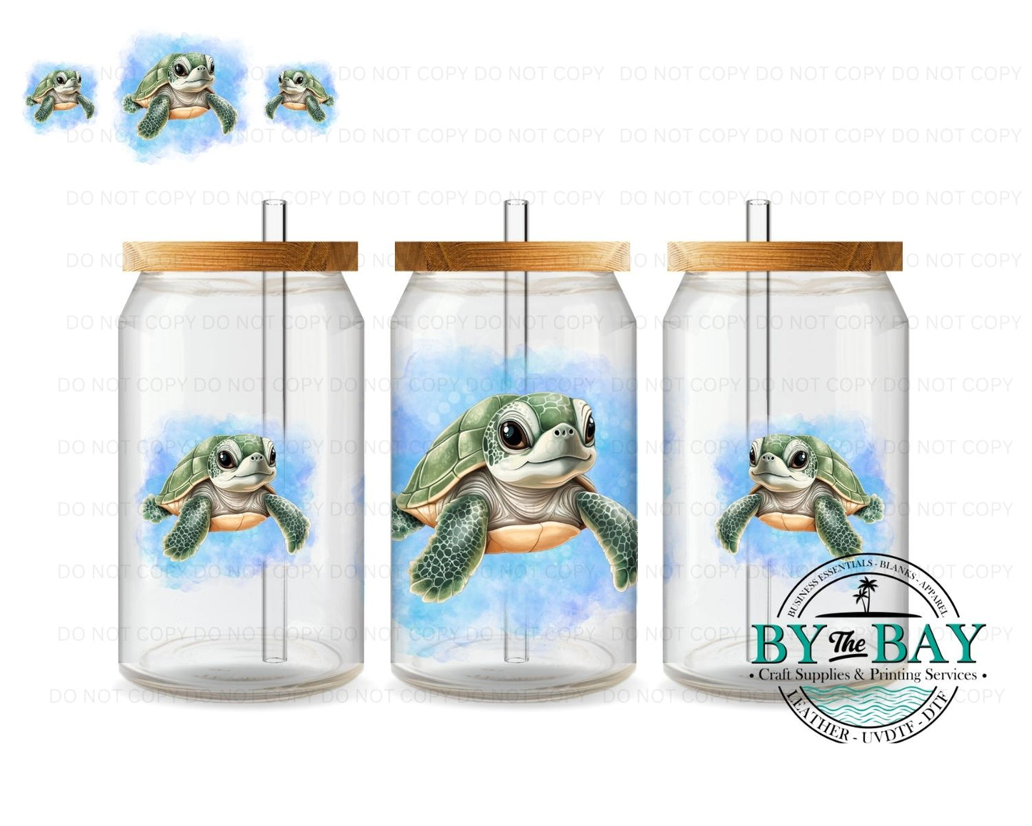 Watercolour turtle UVDTF Wrap