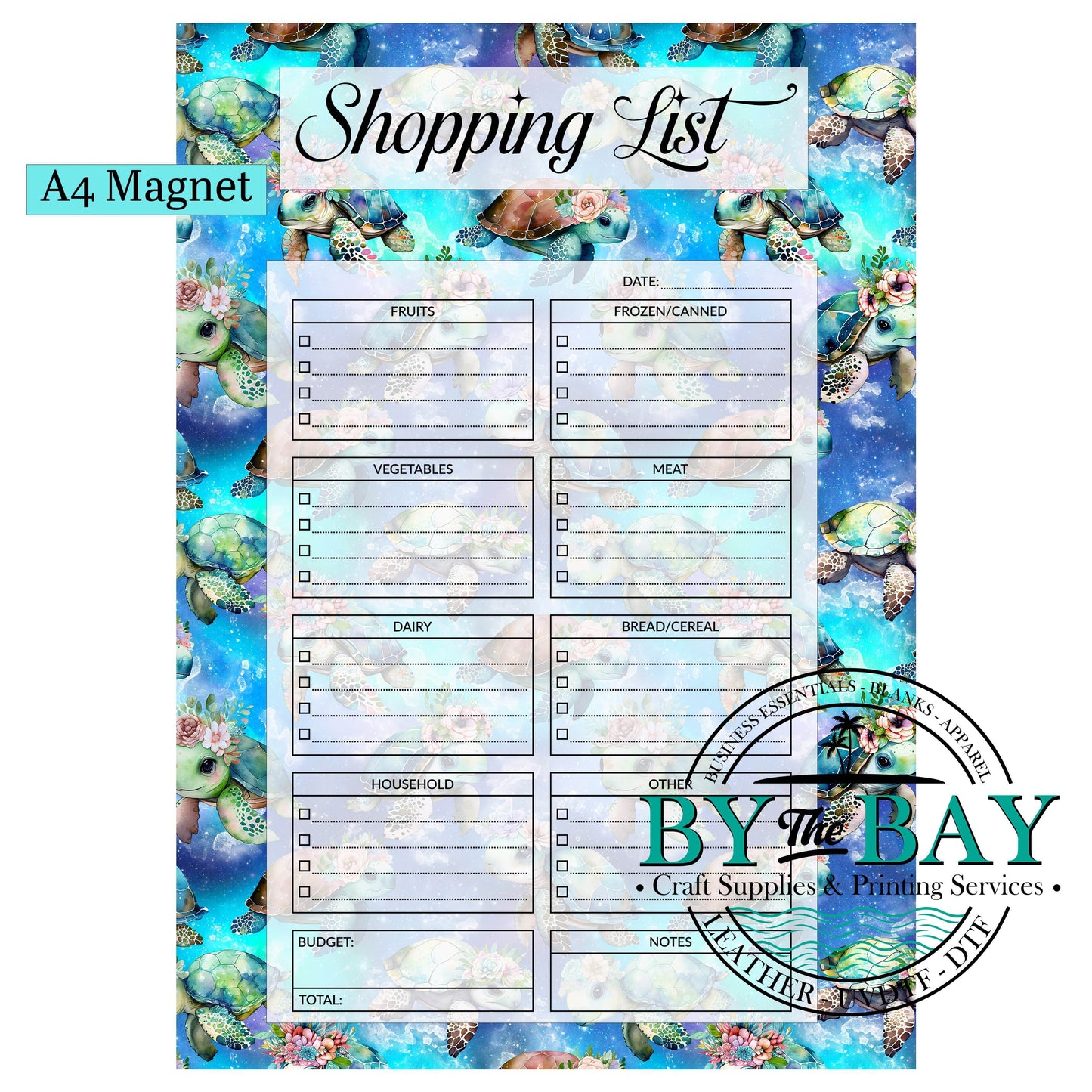 Turtles A4 Shopping List Magnet
