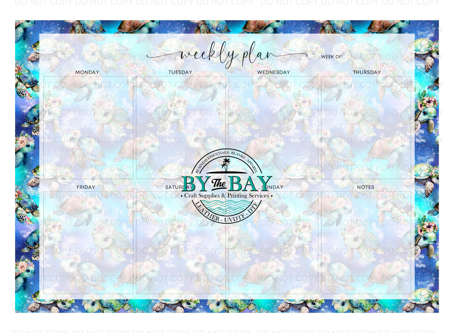 A3 Weekly Planners - Turtles