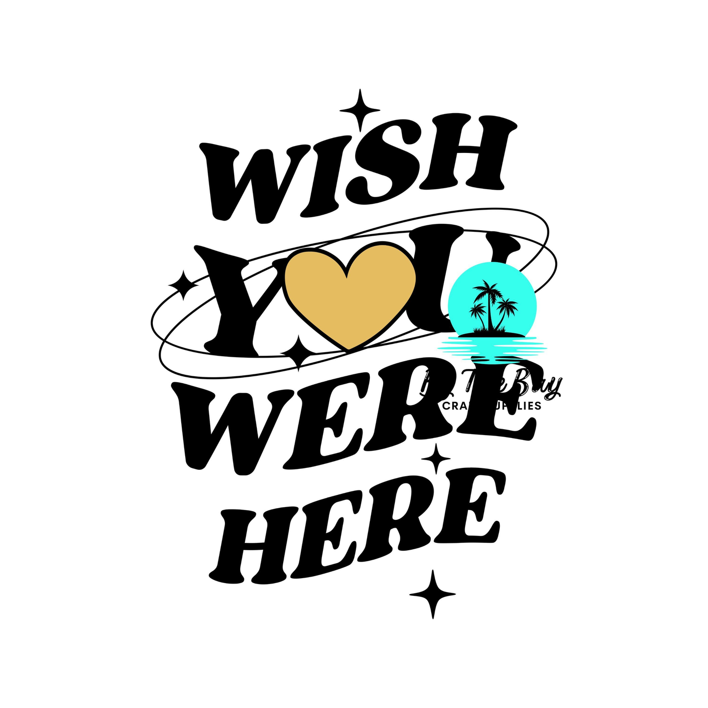 Wish you were here - Keyring UV Print