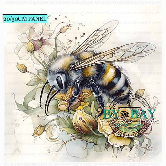 Watercolour Honeybee Bag Panels