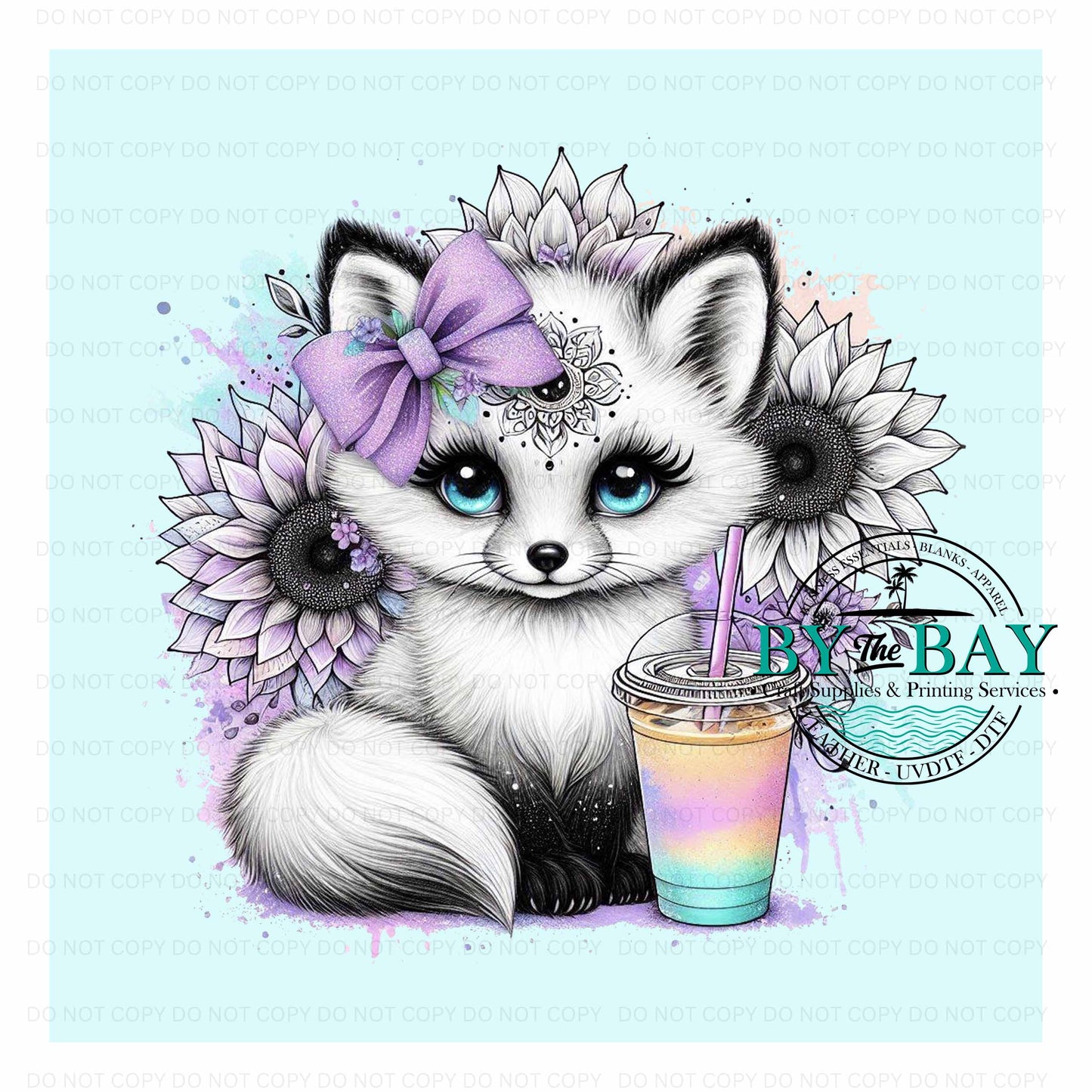 White Fox Blue Panel (Various Sizes)