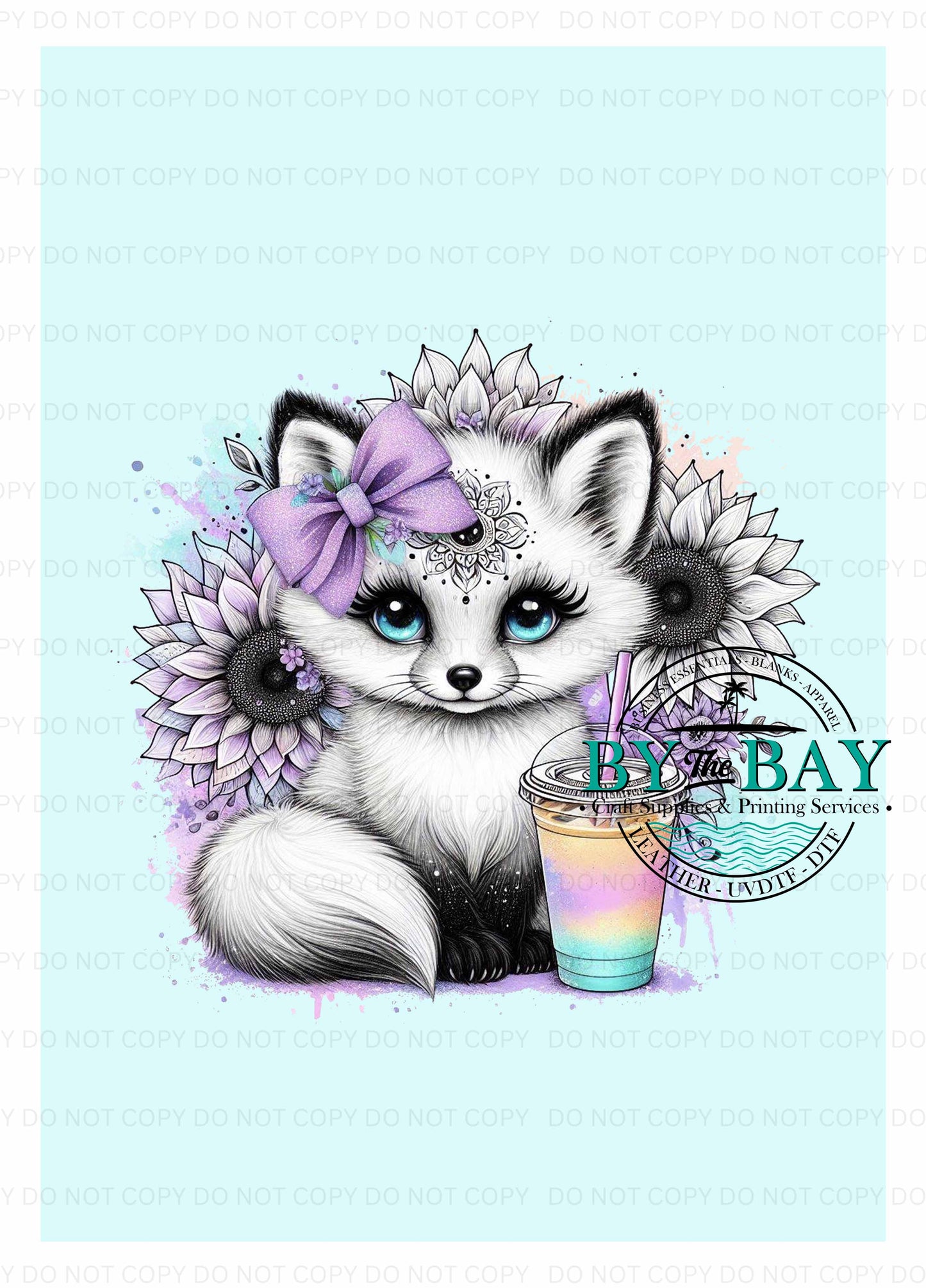 White Fox Blue Panel (Various Sizes)