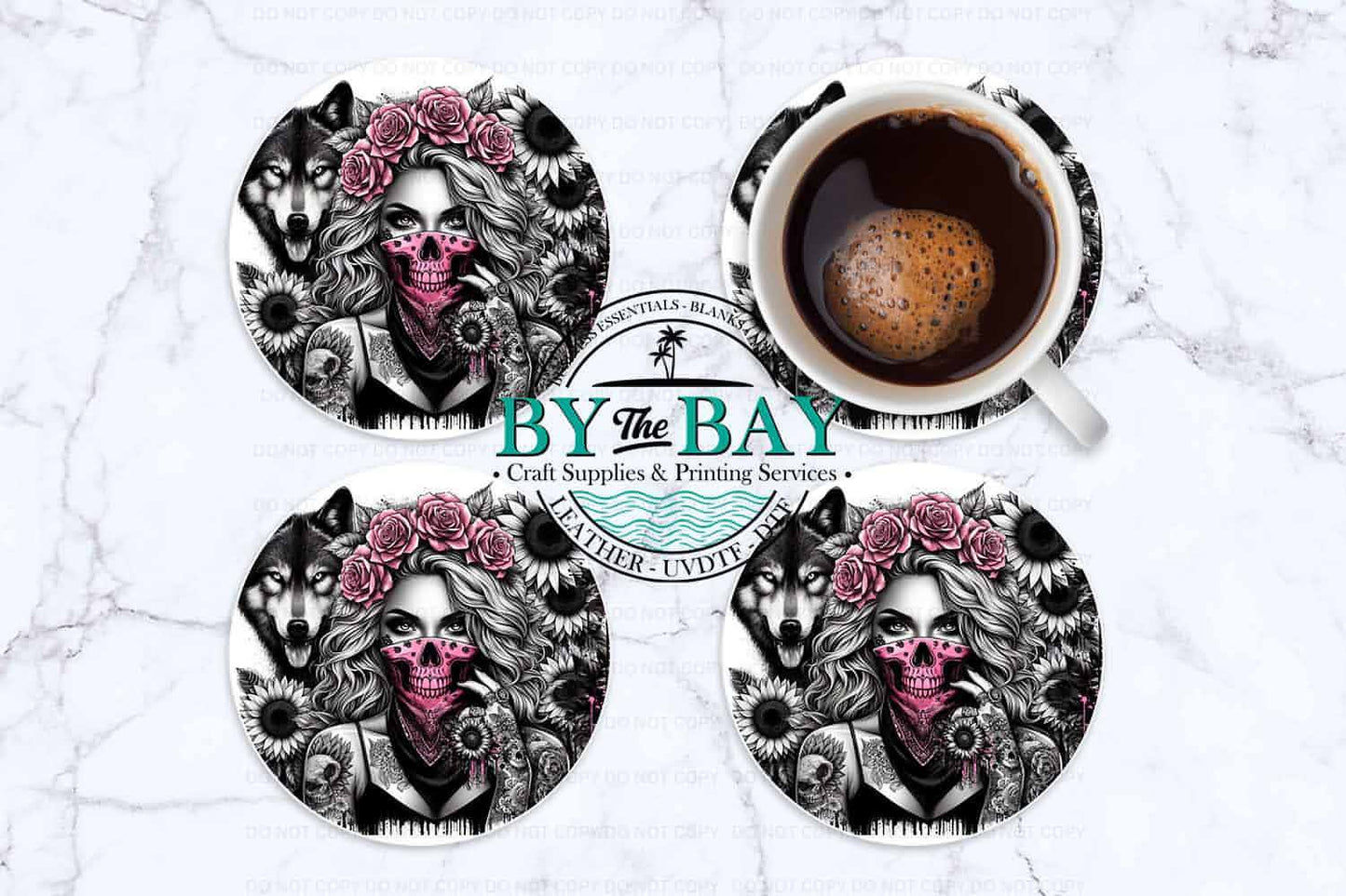 Wolf Girl Pink Roses