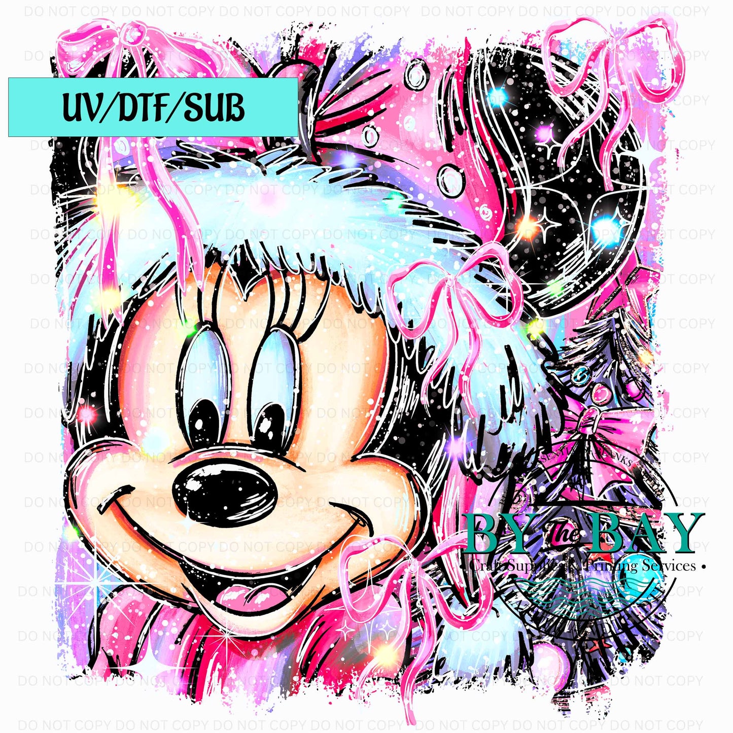Miss Mouse Pink UV/DTF/SUB Print