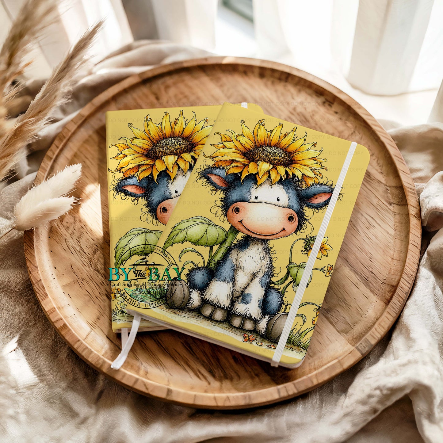 Yellow Sunflower Cow A6 (Ready made & DIY Notepad options available)