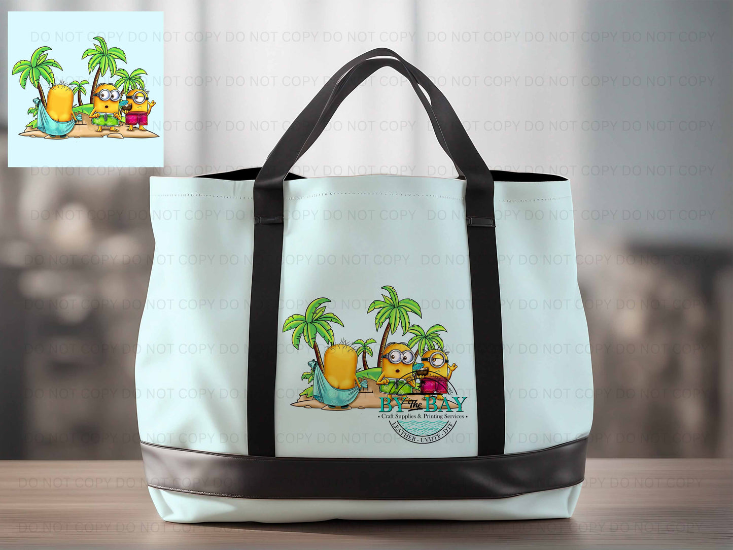 Yellow guys beach light blue