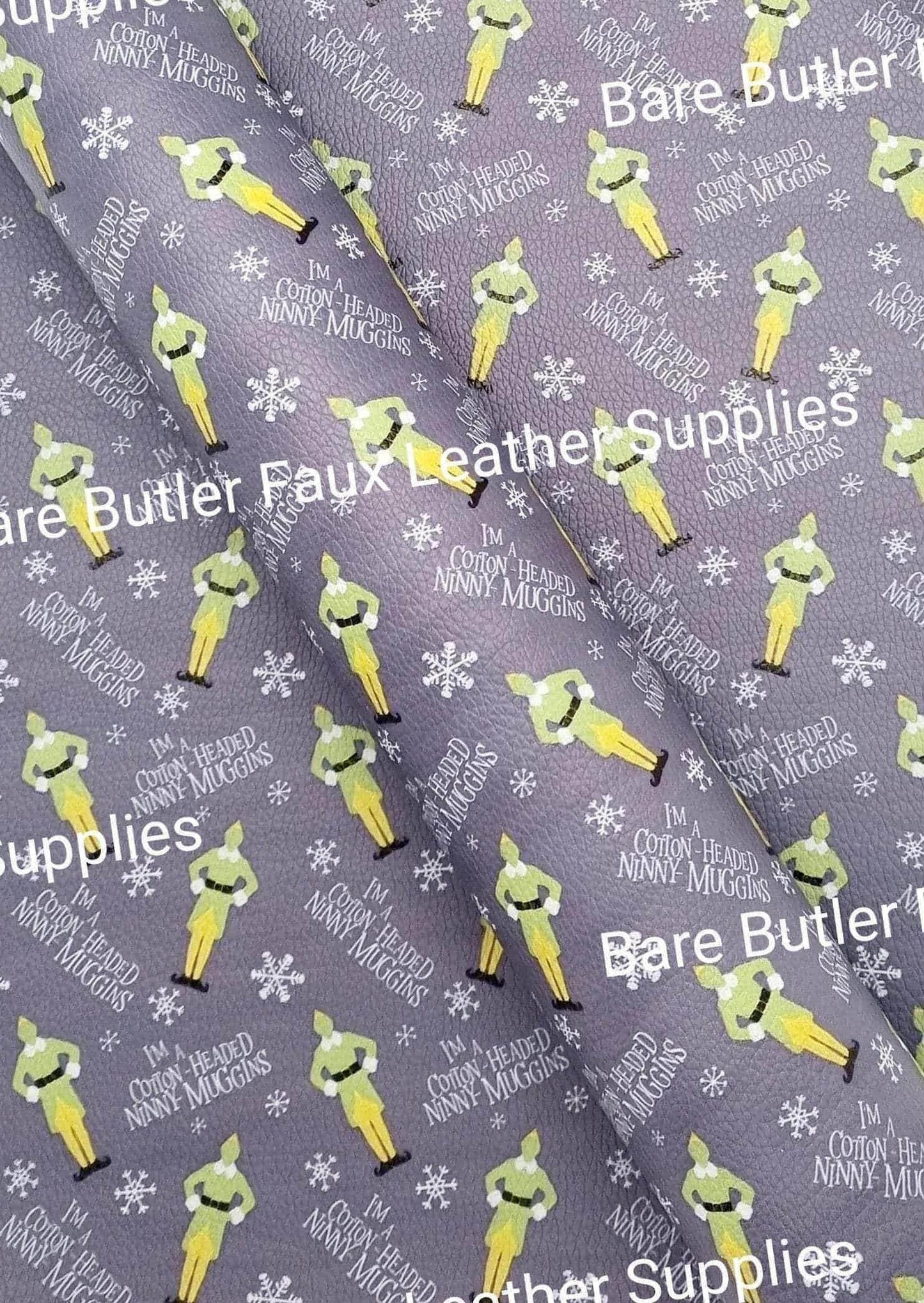 Roll - Christmas Elf Litchi - Bare Butler Faux Leather Supplies