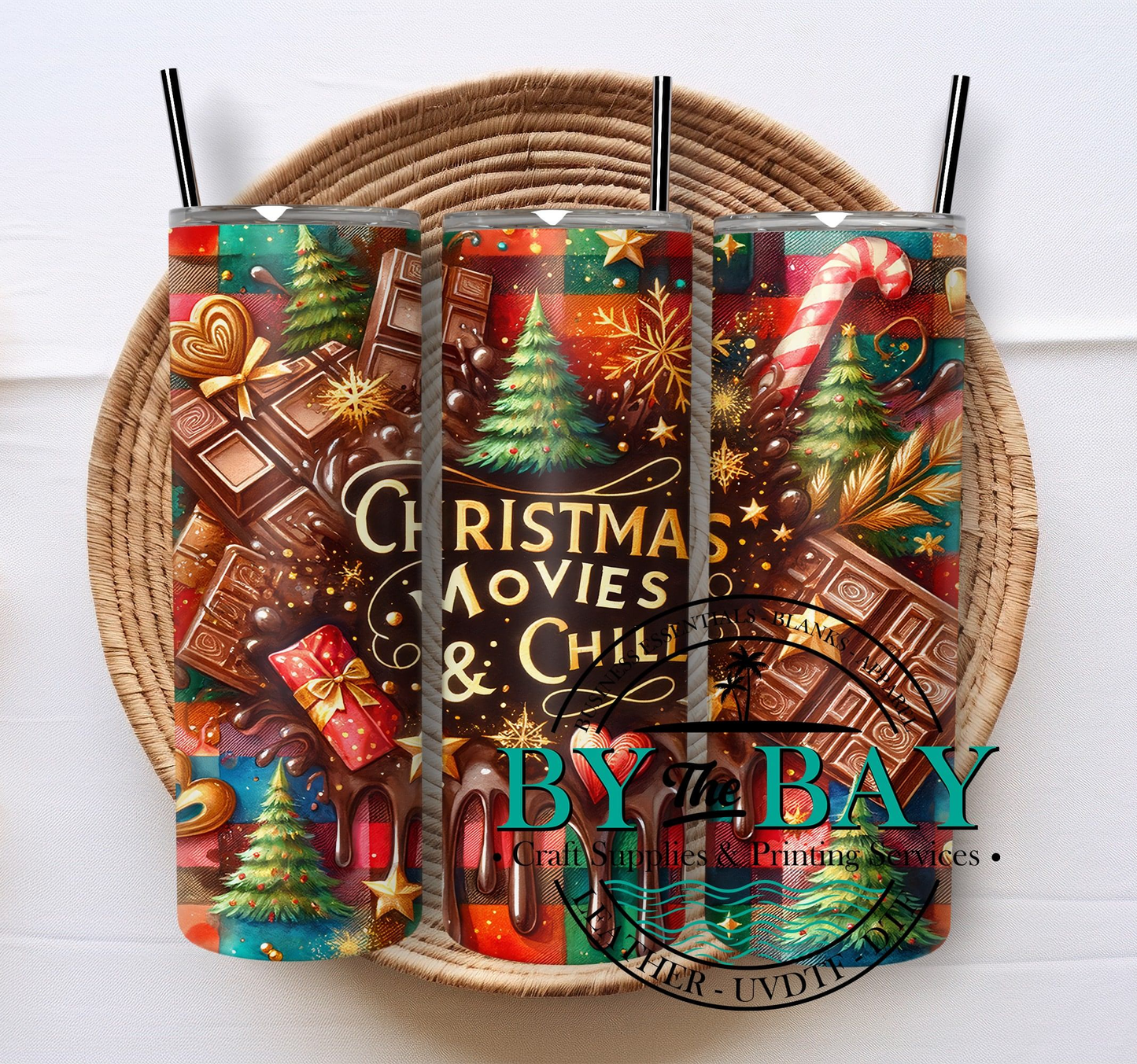 Christmas Movies and Chill 20oz SUB Tumbler Print