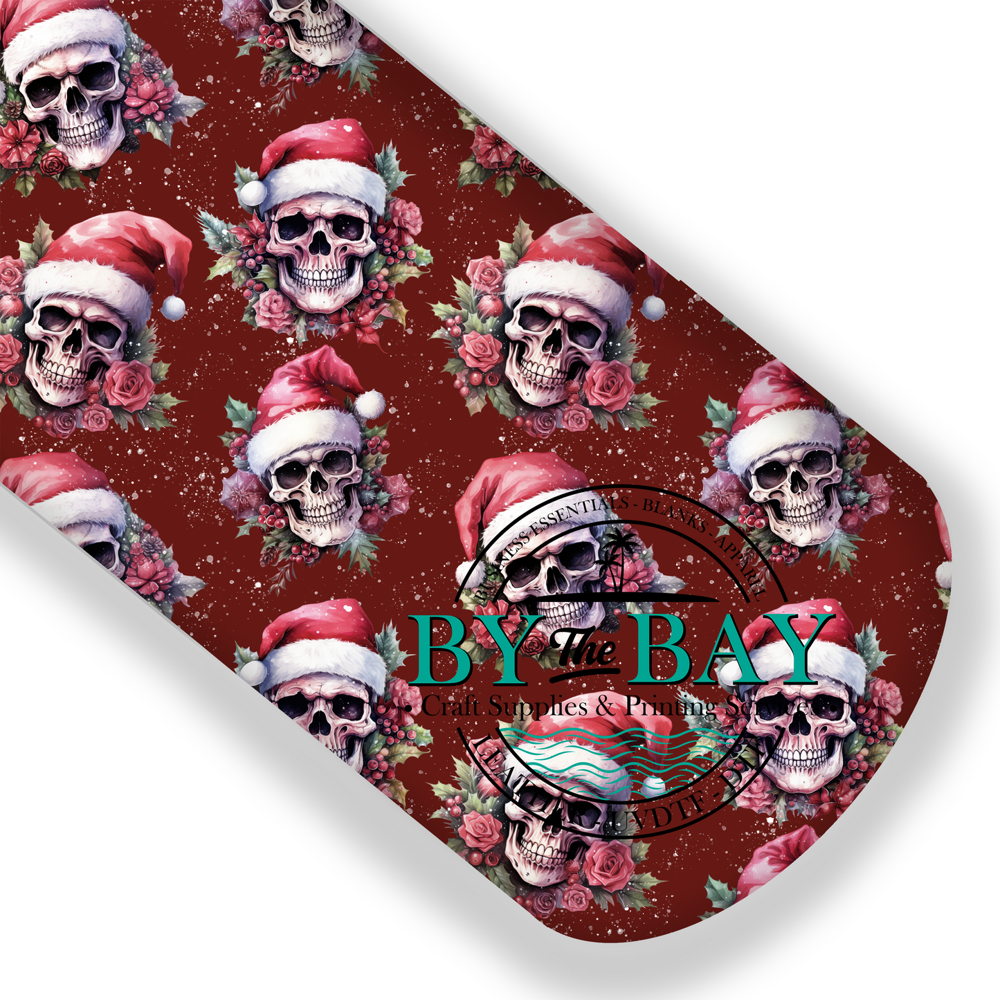 Christmas skull red