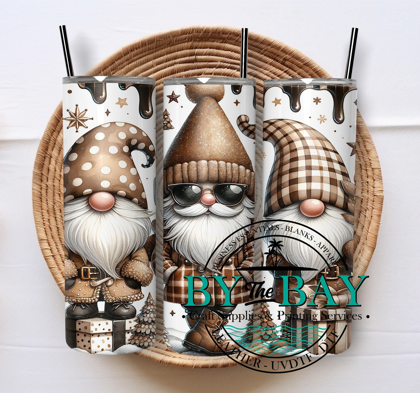 Cool santa gnomes 20oz SUB tumbler print
