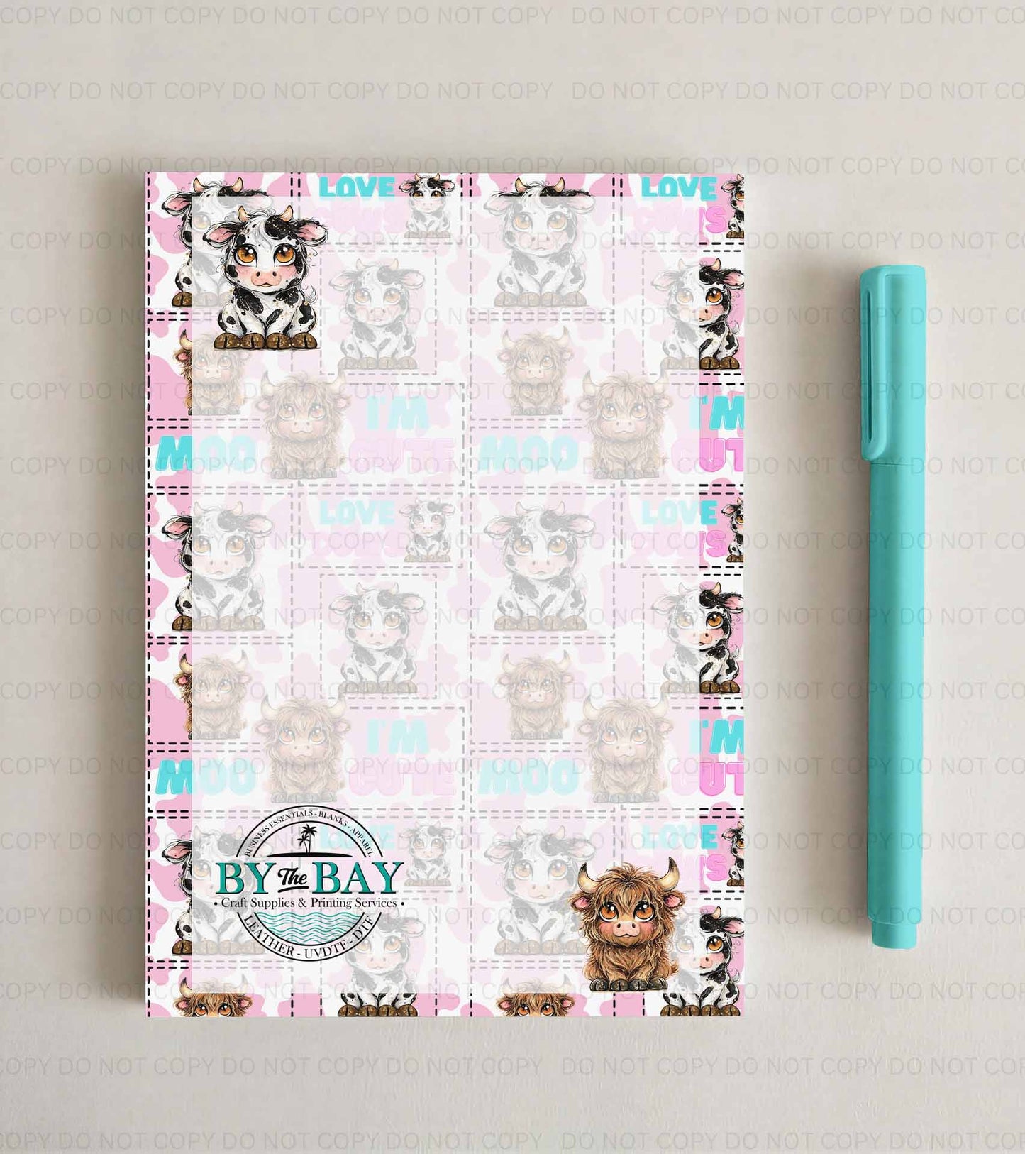 A5 Patchwork Too Cute Cow Page (Digital Dowload only)