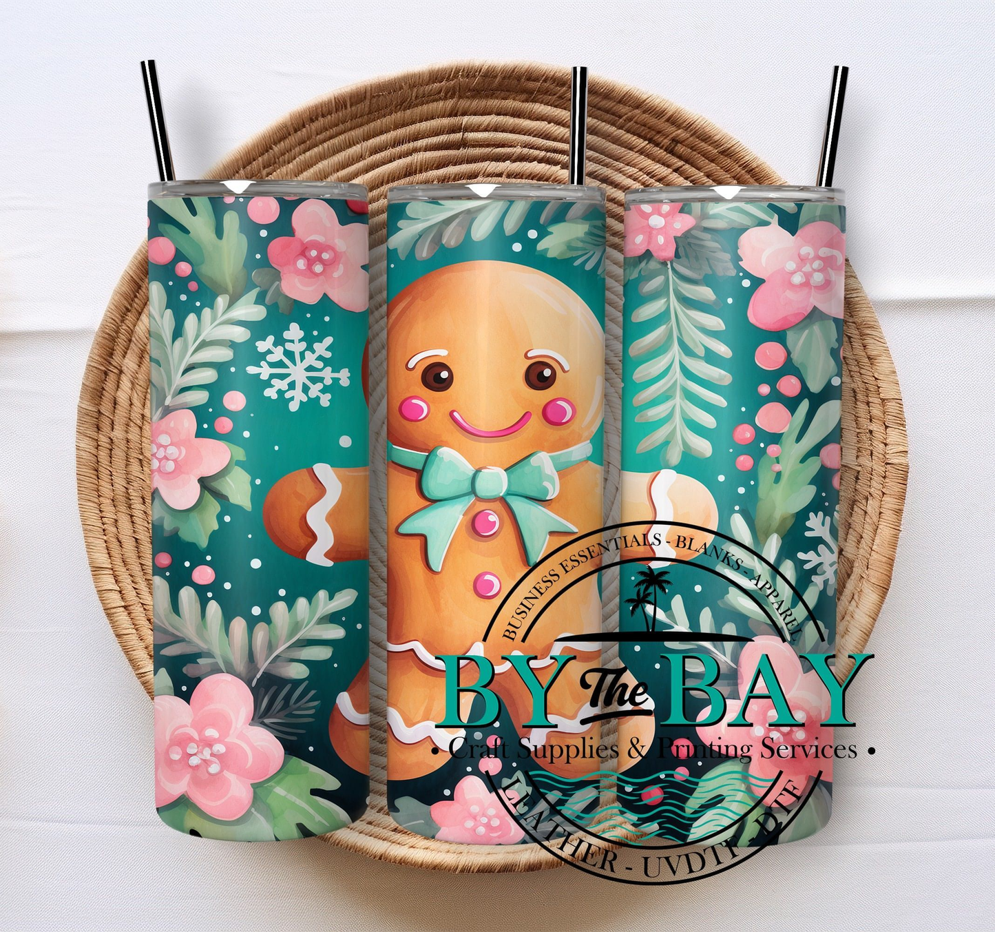 Cute gingerbread man 20oz SUB tumbler print