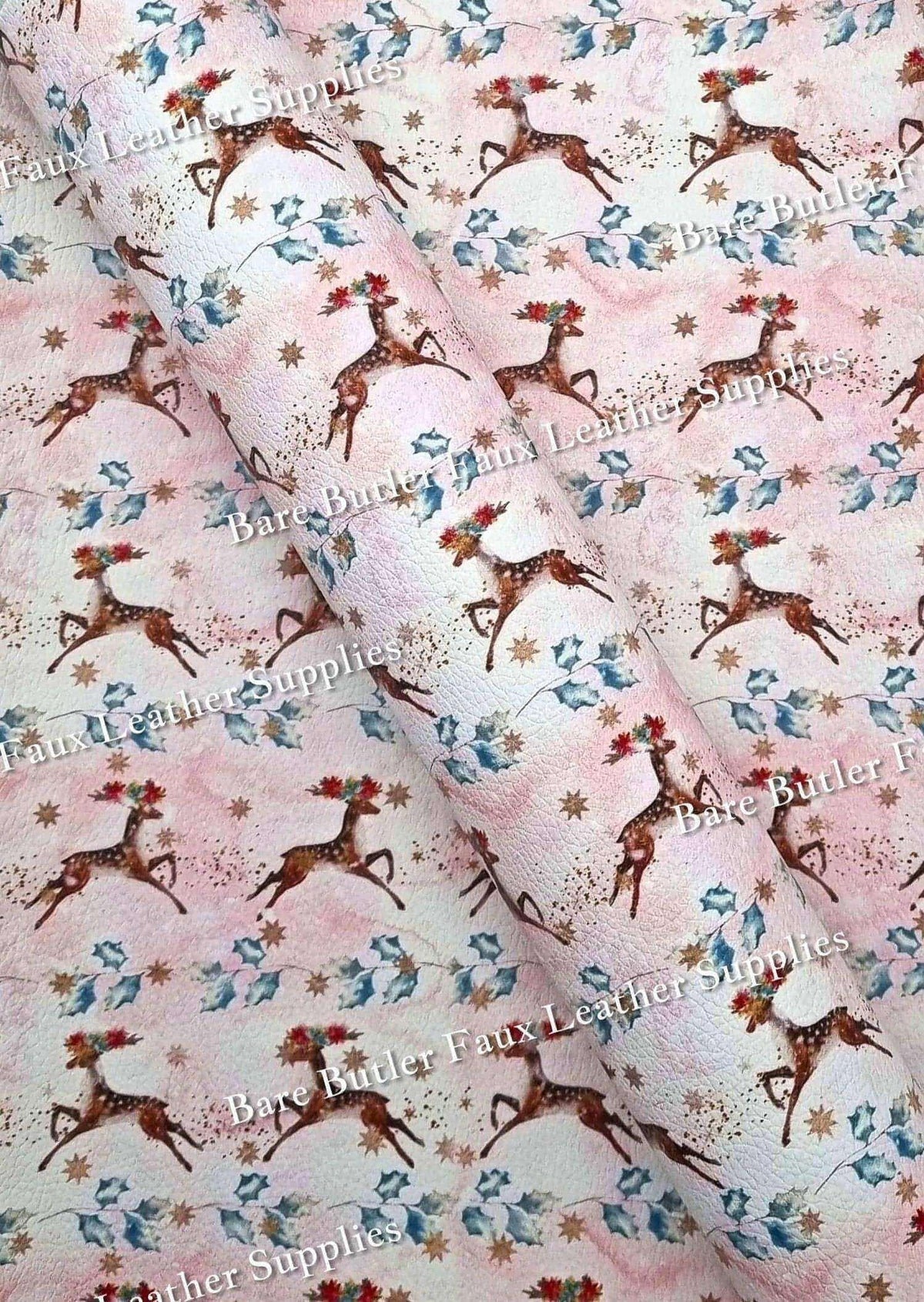 Roll - Deer's Leaping Litchi - Bare Butler Faux Leather Supplies