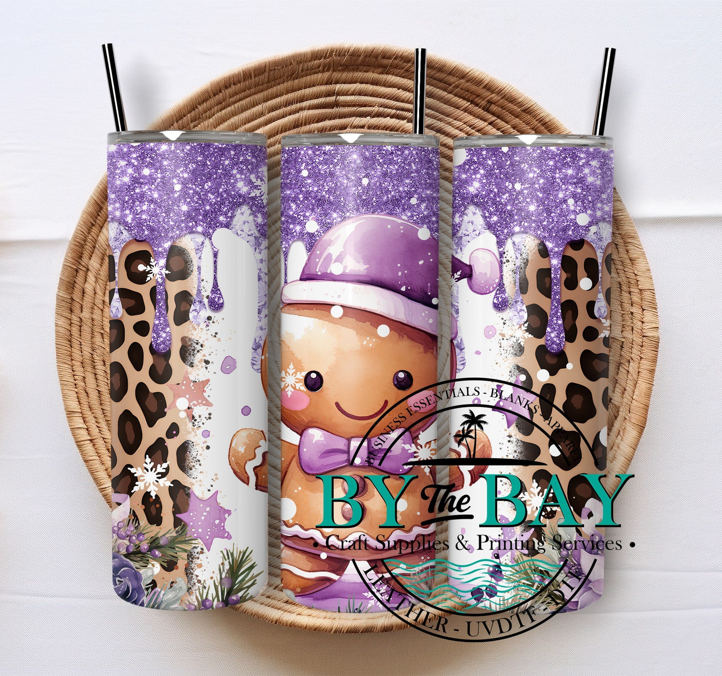 Gingerbread Purple 20oz SUB tumbler print