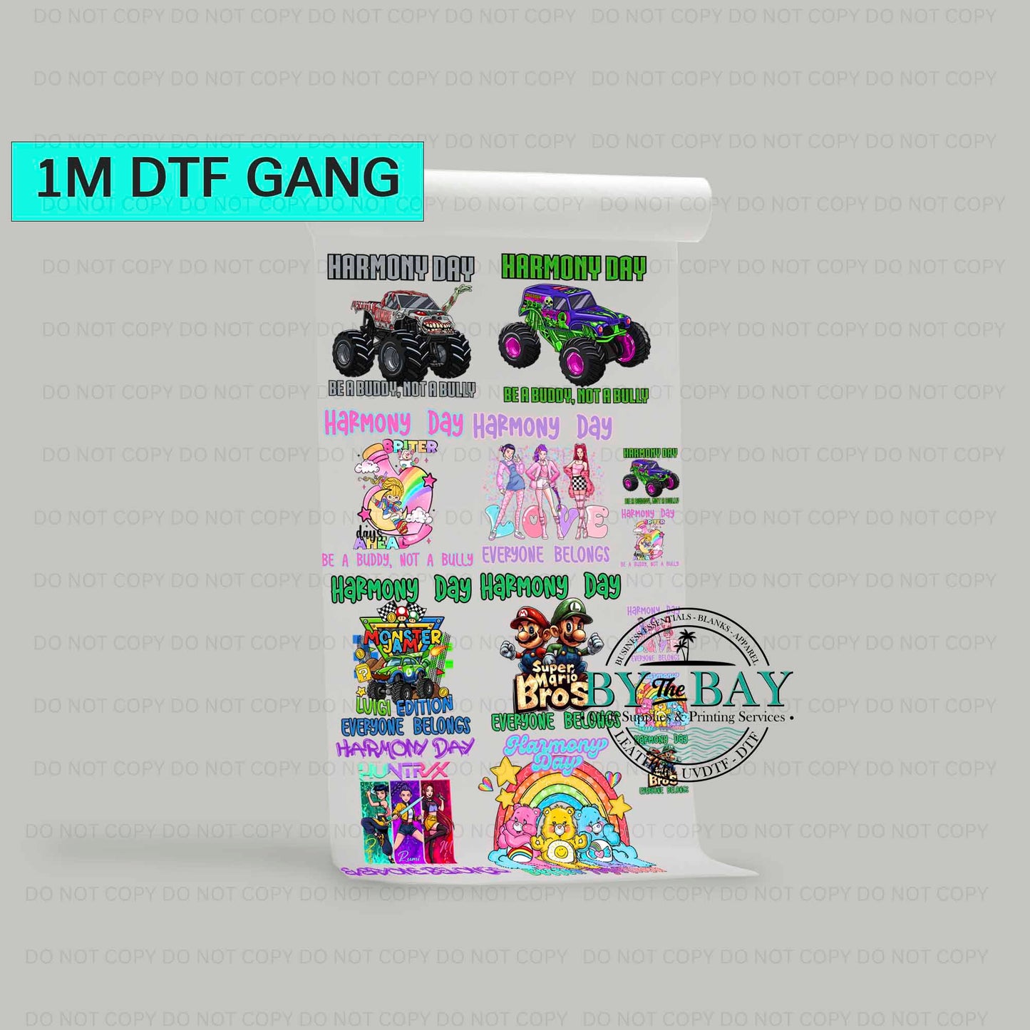 Character Harmony Day Pre-designed 1m DTF Gang Sheet