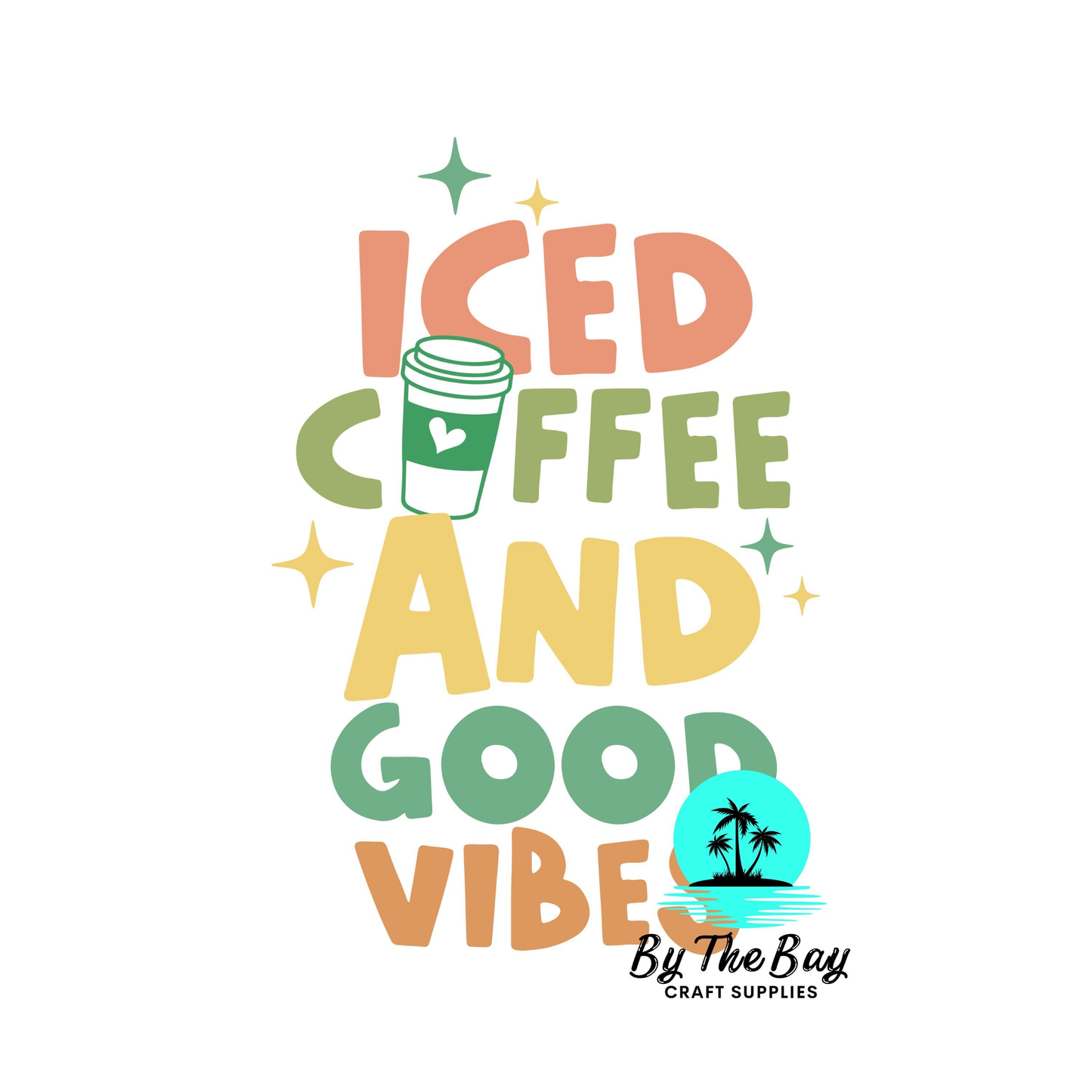 Iced Coffee and good vibes - Keyring UV Print
