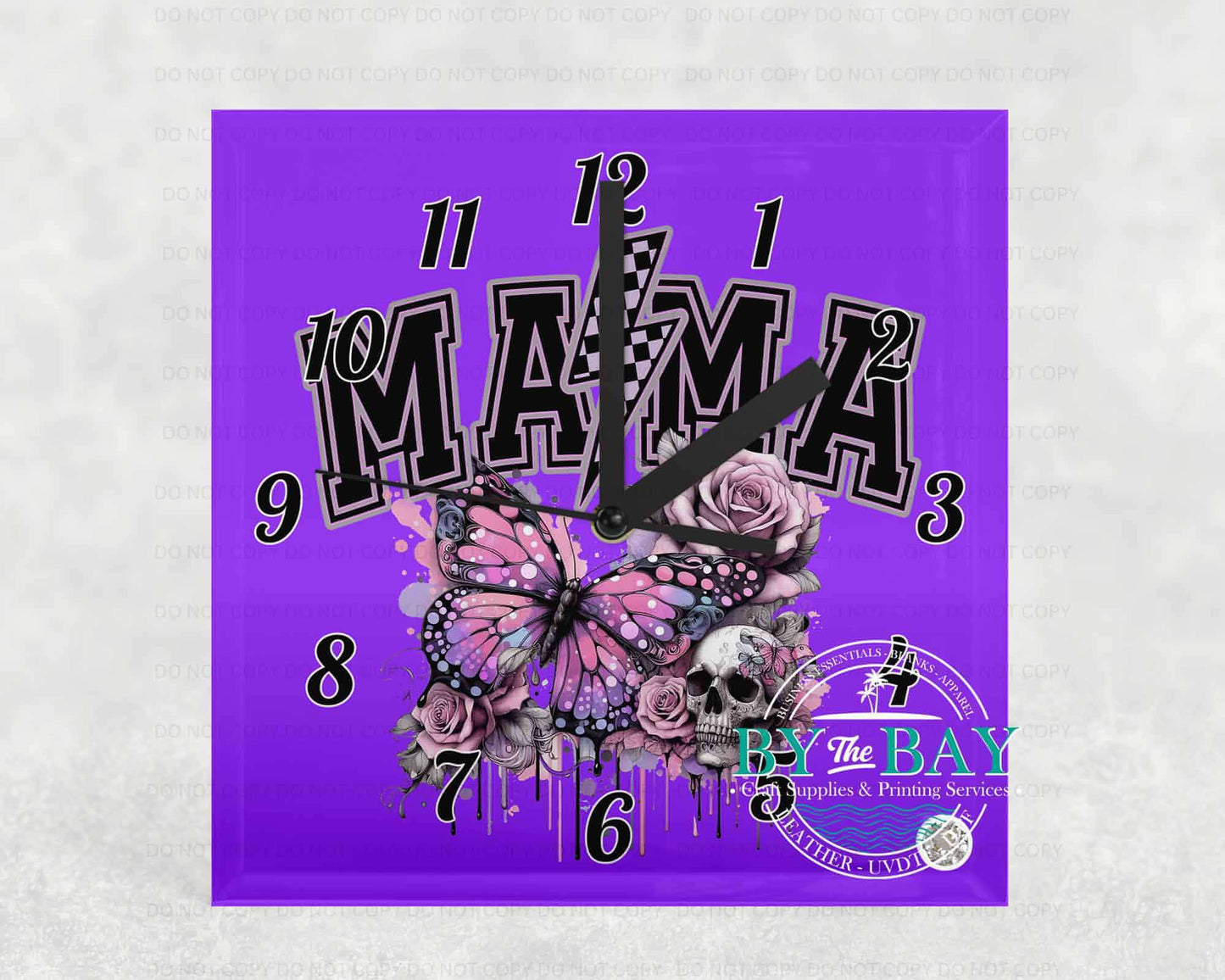 Mama (Purple) Square Clock