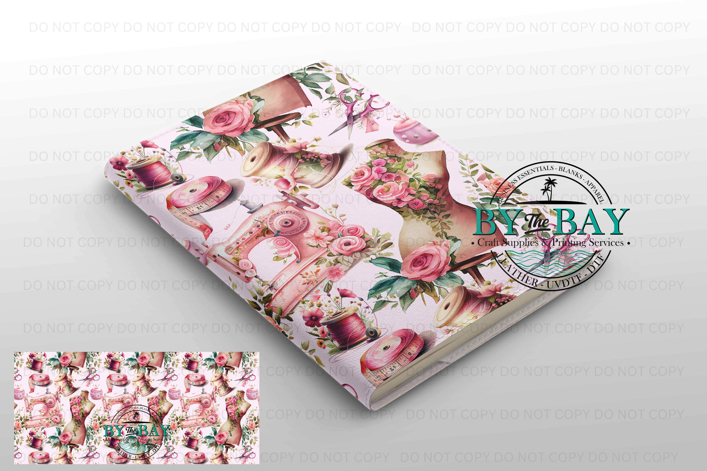 Sewing Pink - Ready made notepad Cover (Notepad & Pocket options available)