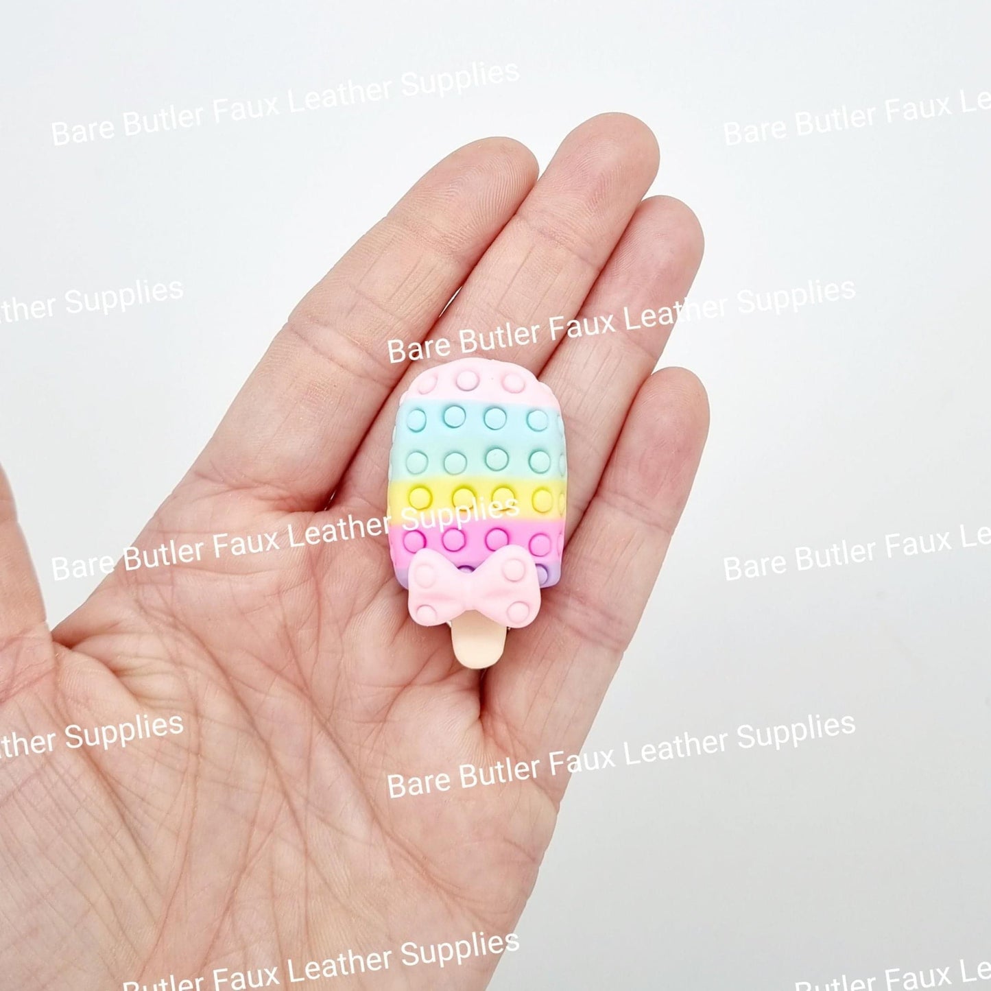 Rainbow Popits Ice Cream - Bare Butler Faux Leather Supplies