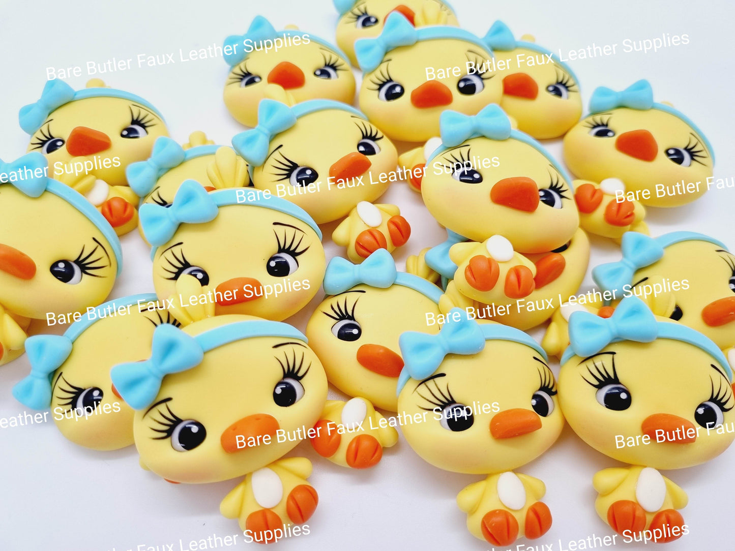 Yellow Chick Pink or Blue - Bare Butler Faux Leather Supplies