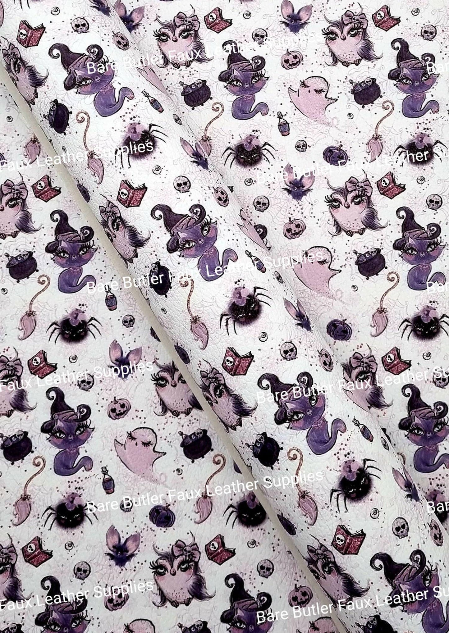 Poltergeist & Kitty Cats Litchi - Bare Butler Faux Leather Supplies