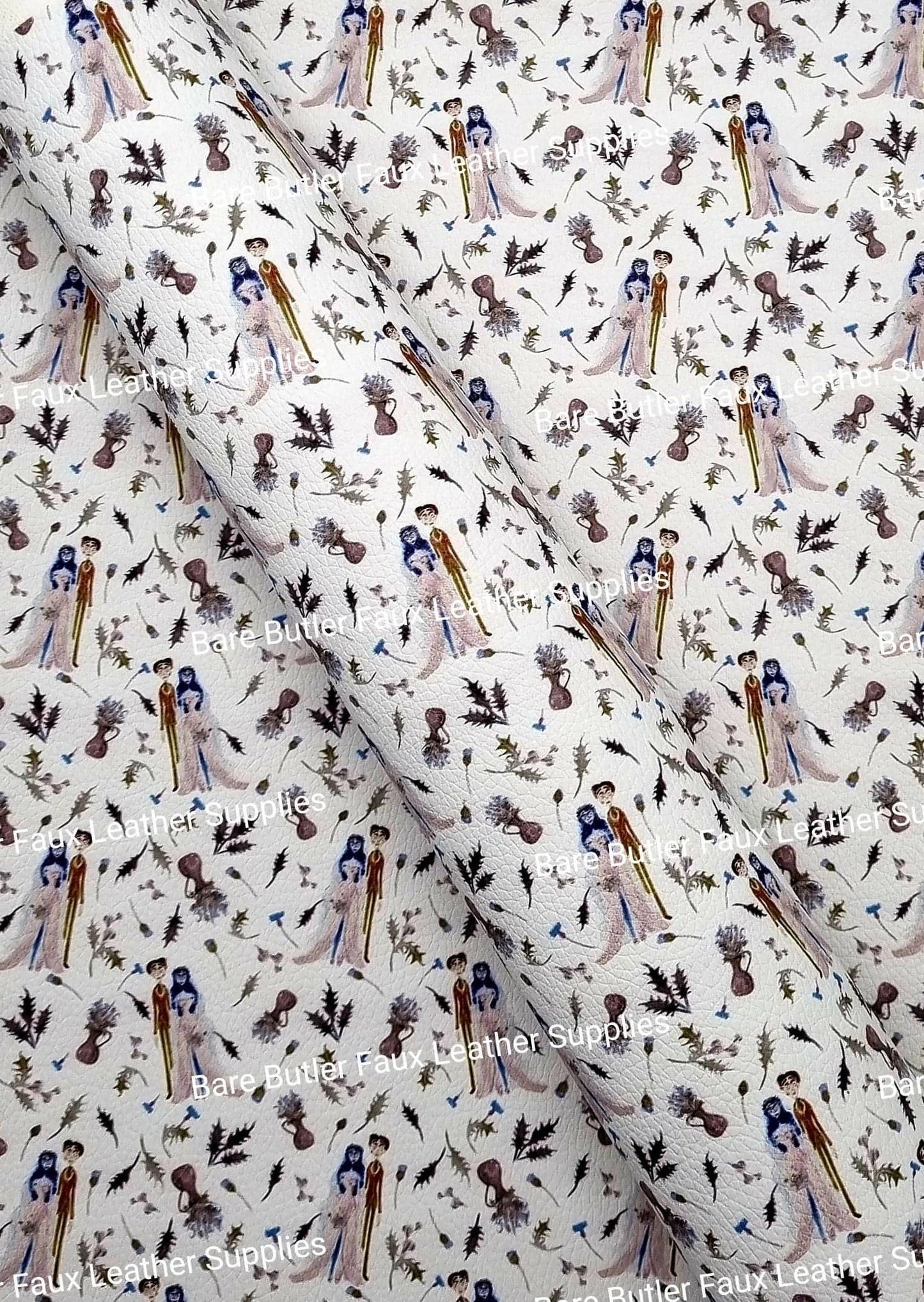 Ghost Bride & Groom Litchi - Bare Butler Faux Leather Supplies