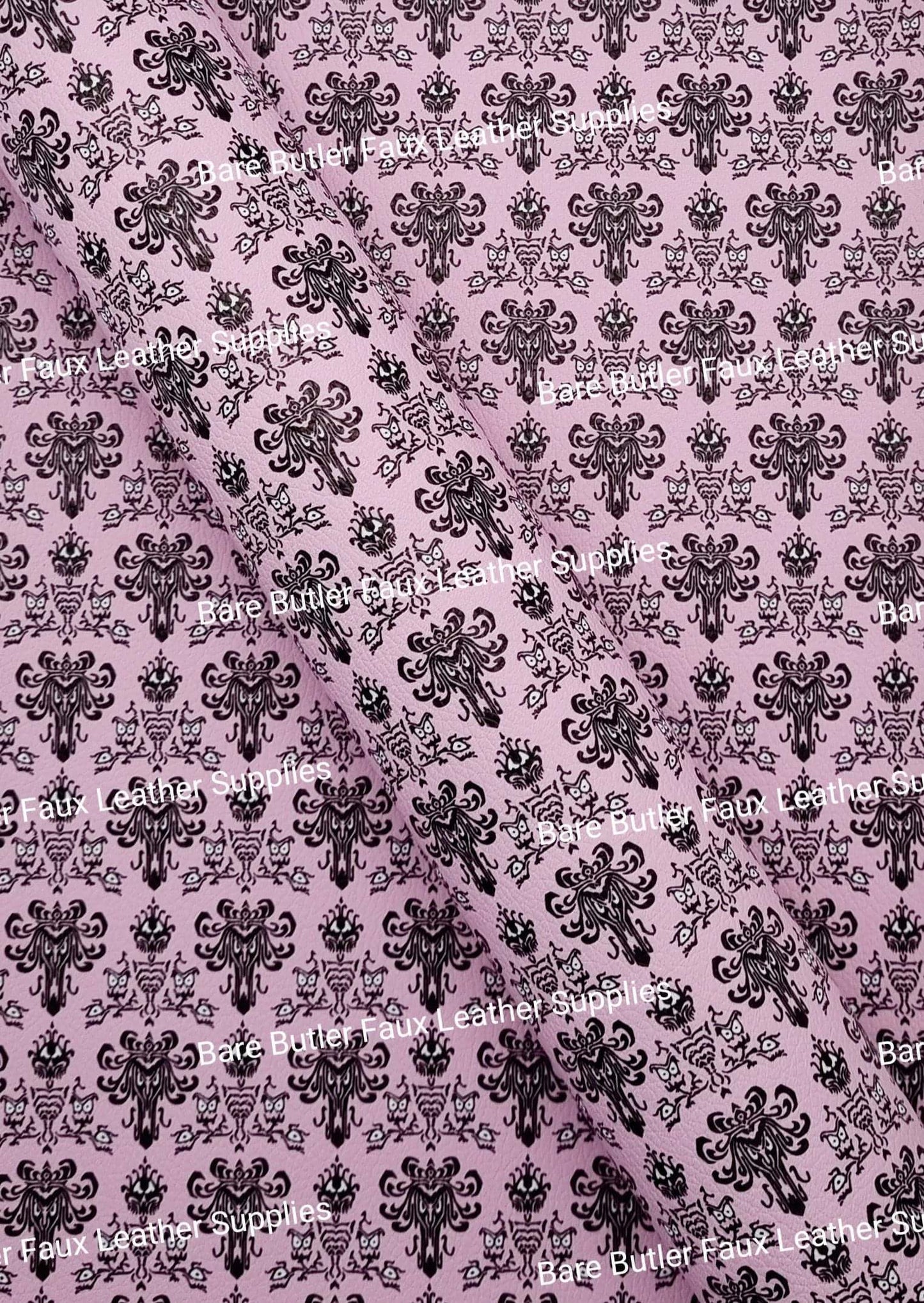 Spooky Owls Litchi - Bare Butler Faux Leather Supplies