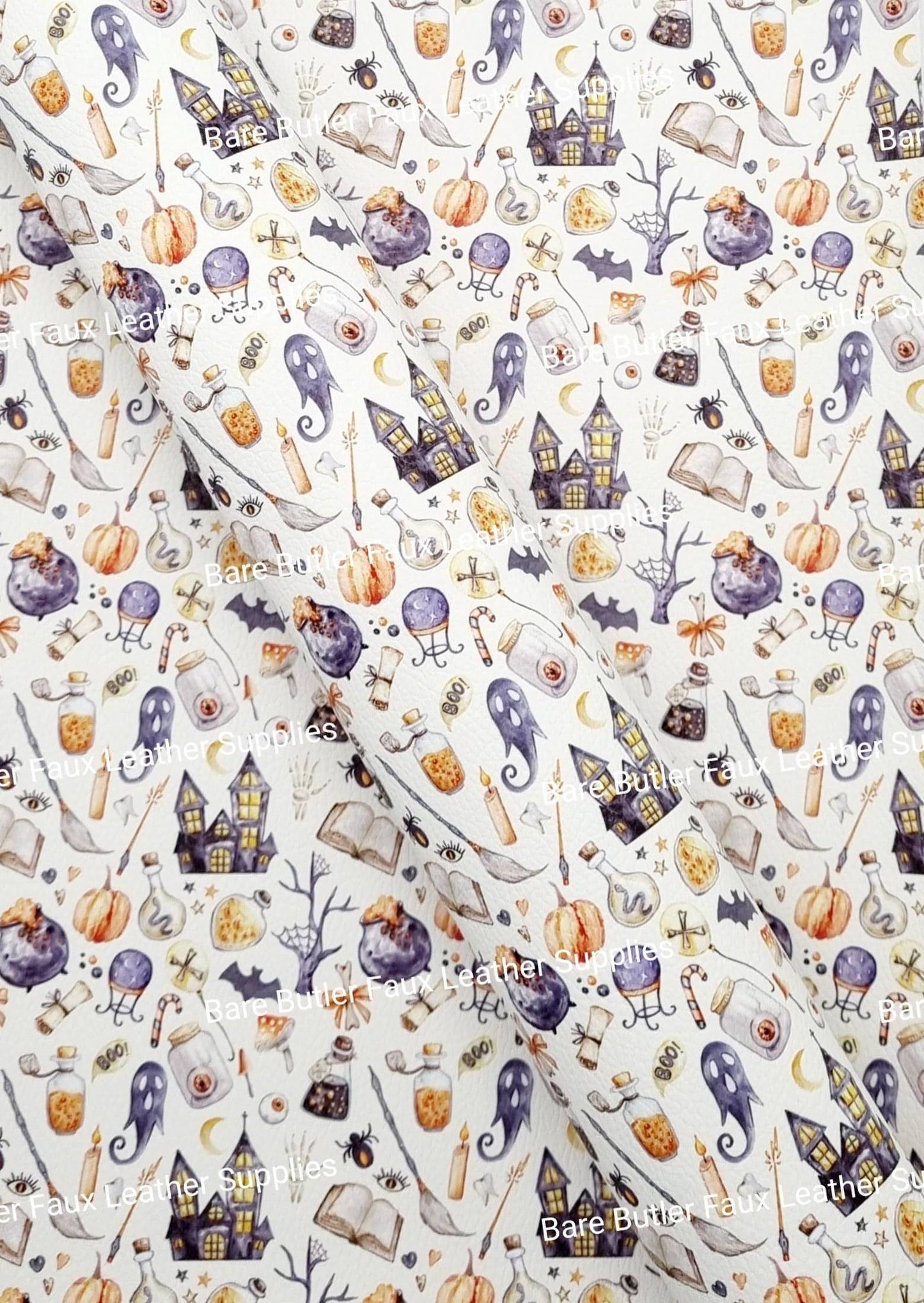 Spooky Manor Litchi - Bare Butler Faux Leather Supplies