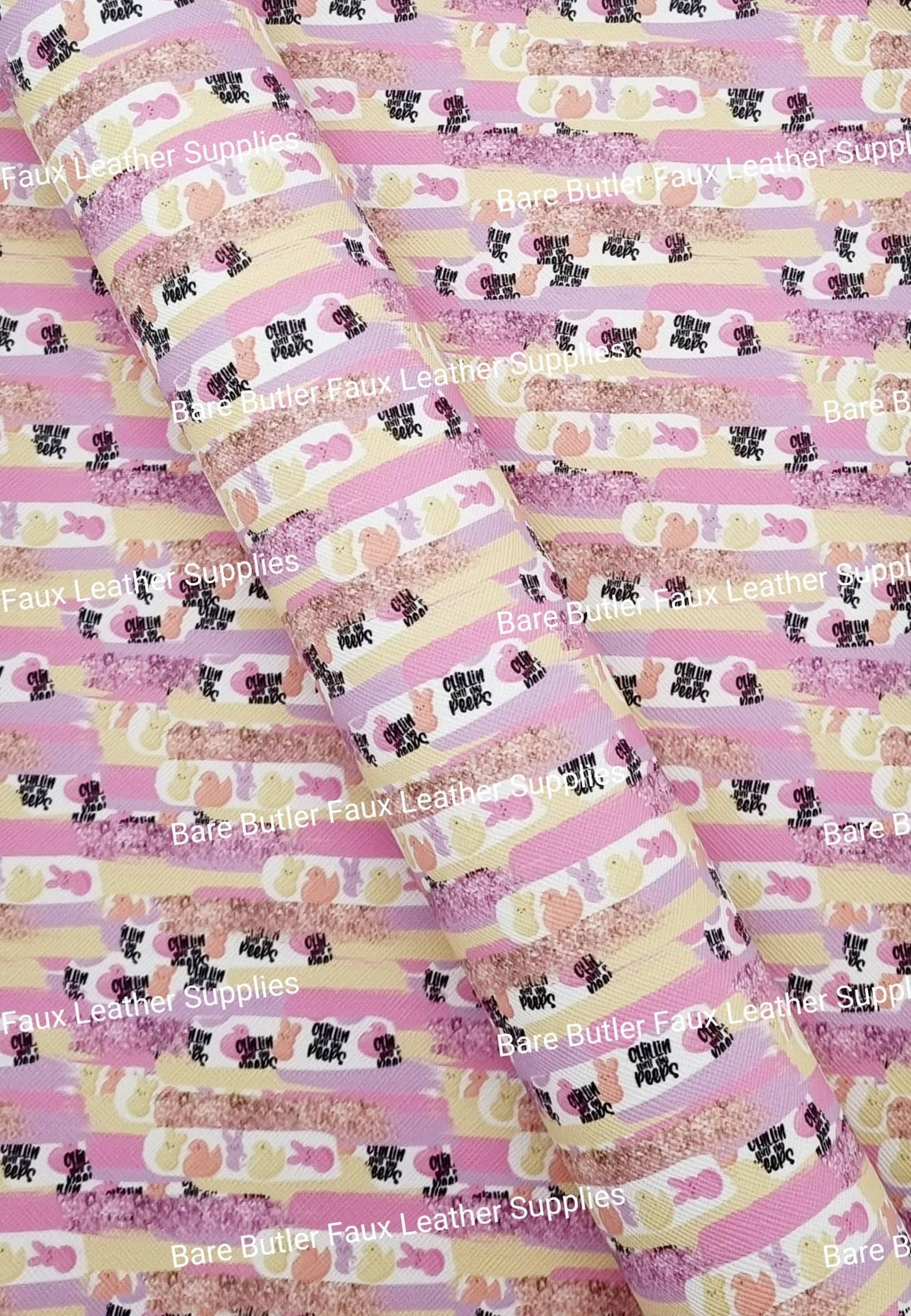 Chillin with my peeps Faux Leather - Bare Butler Faux Leather Supplies