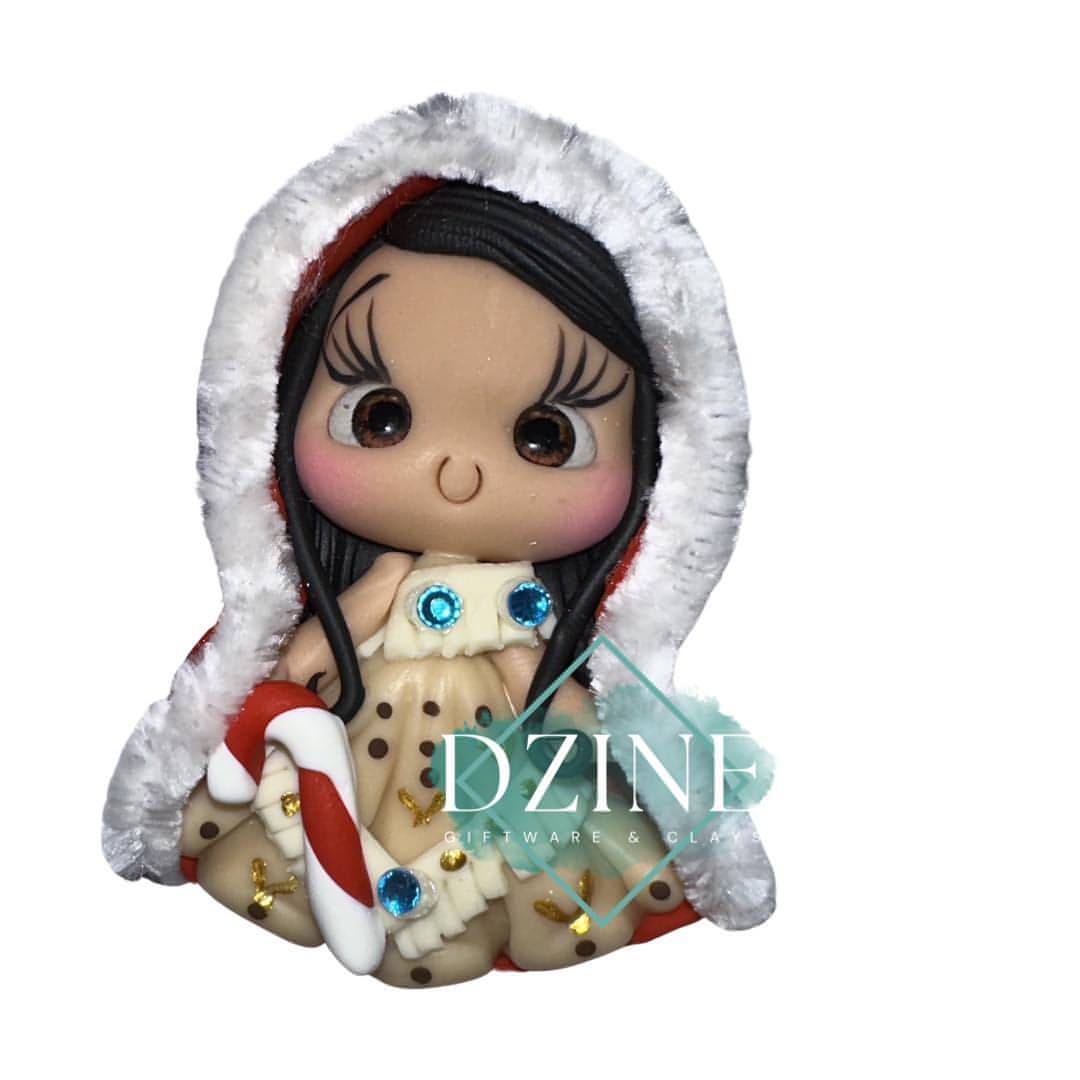 Christmas indian princess wearing fluffy cape