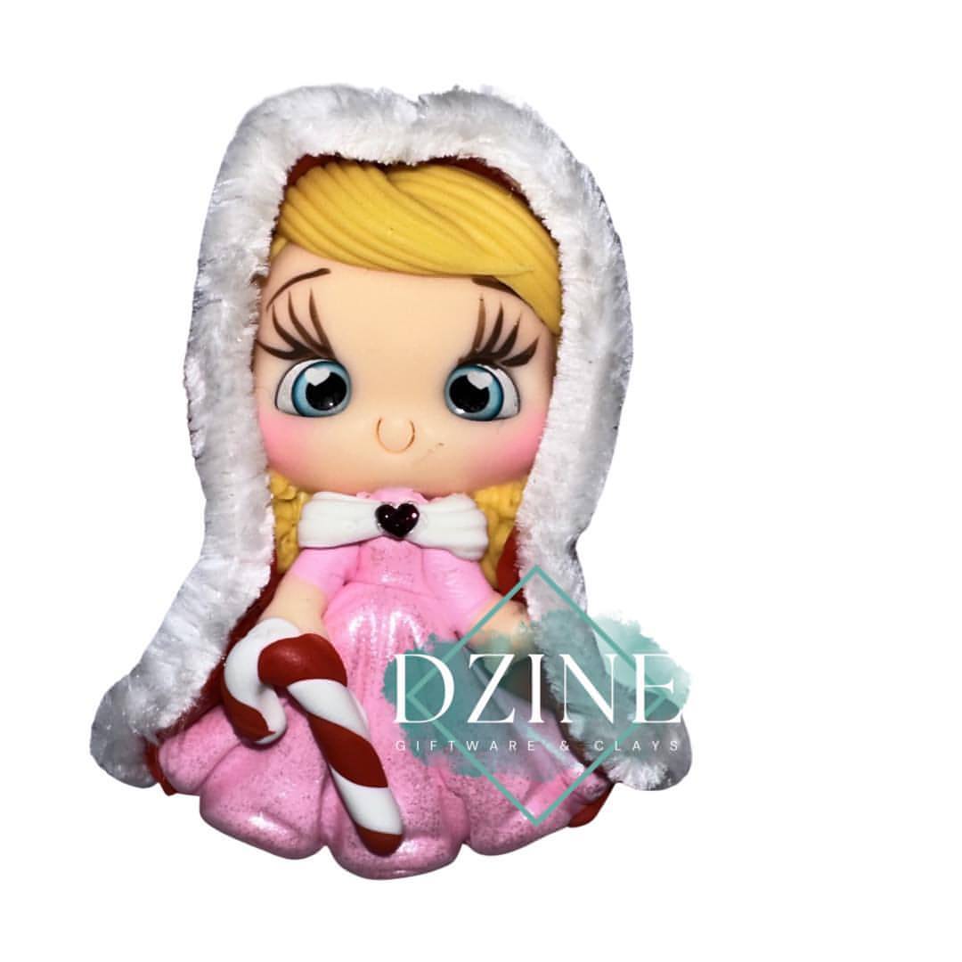 Christmas pink princess with fluffy hood