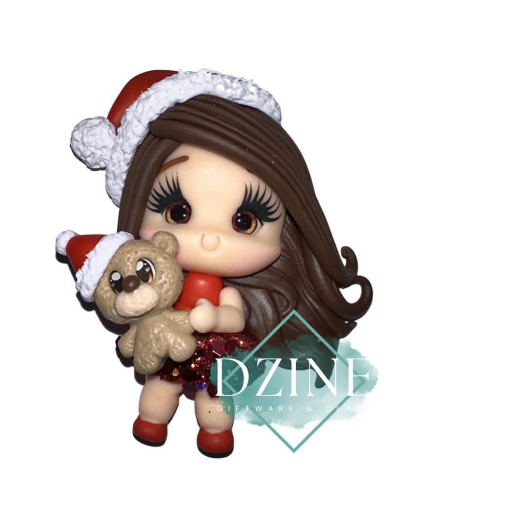 Christmas girl with teddy