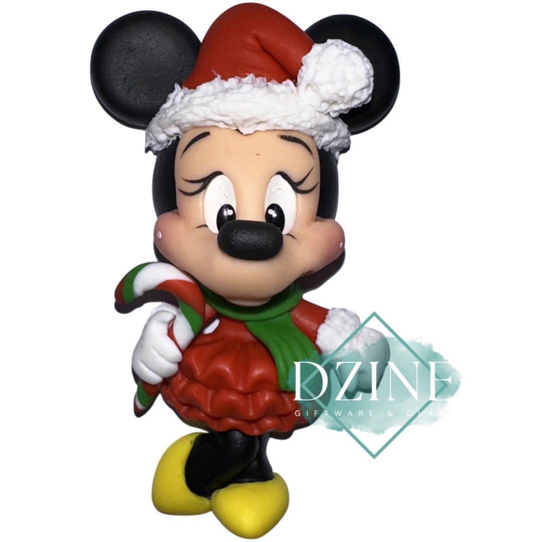 Christmas Miss mouse wearing scarf & candy cane