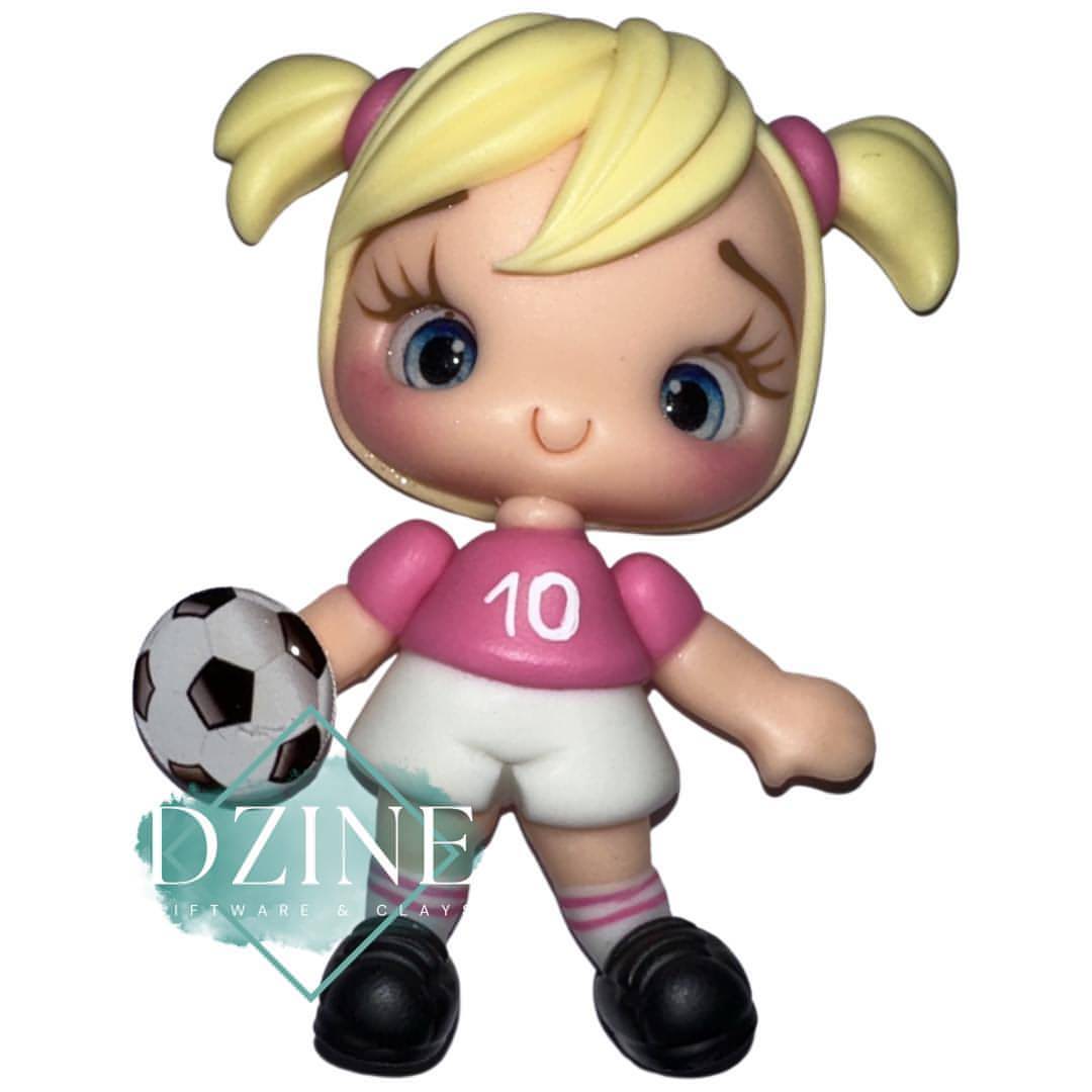 Soccer girl blonde hair