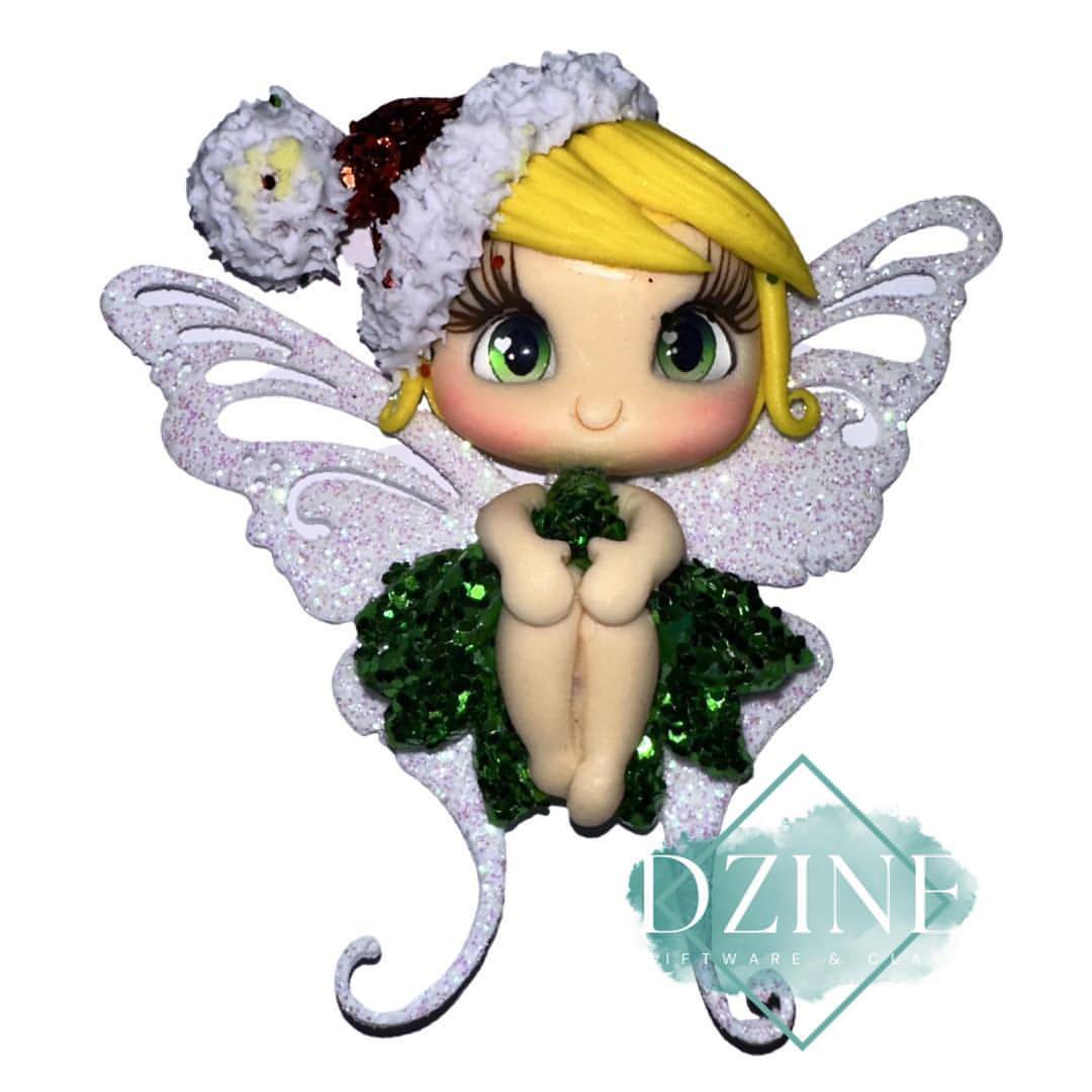 Christmas green glitter fairy
