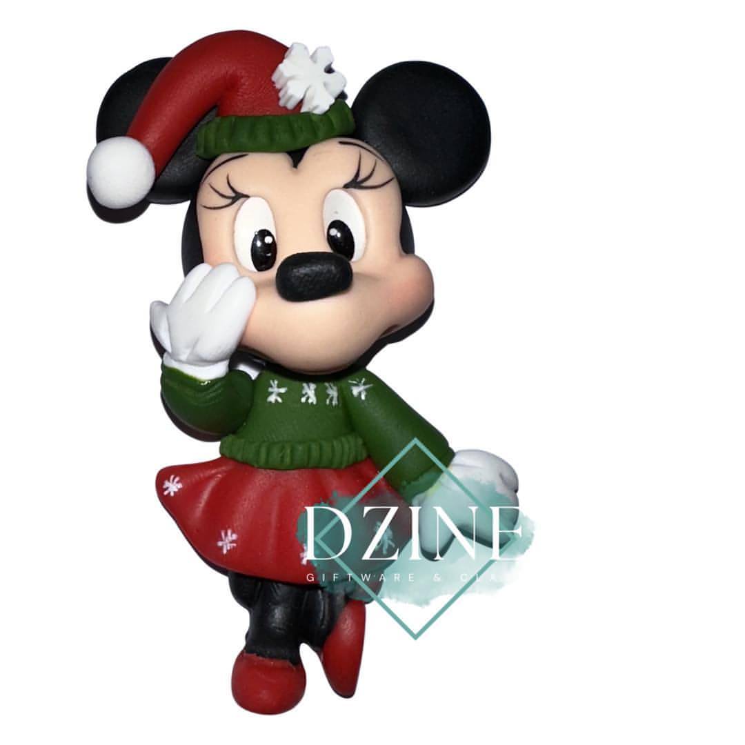 Christmas Miss Mouse wearing sweater