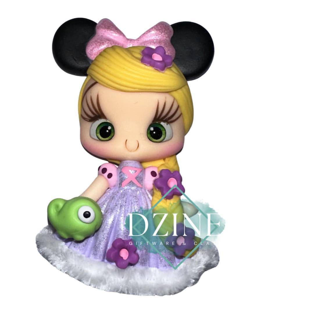 Christmas long haired princess with mouse ears