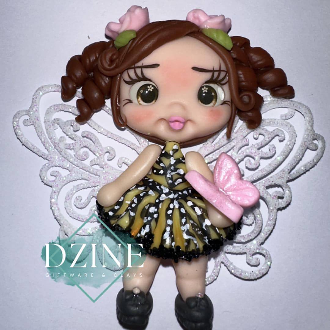 Fairy with pink butterfly