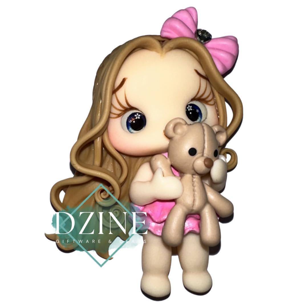 Cute girl & her bear